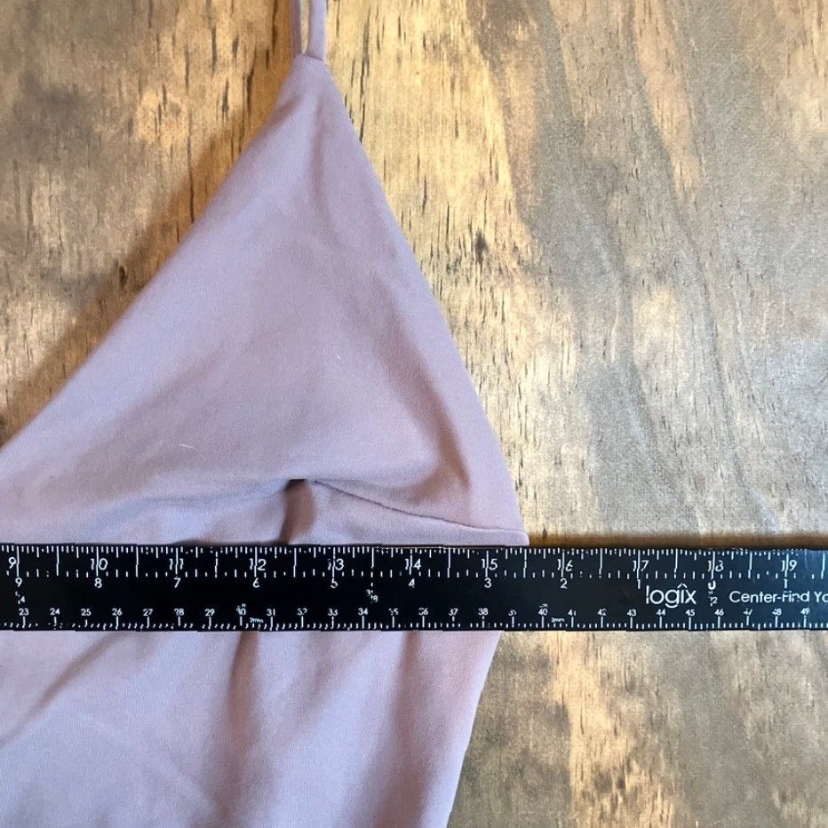 Vintage Intimately Free People Bodysuit Purple V Neck Criss Cross Strap Stretch L Women Size L / US 10 / IT 46 - 6 Thumbnail