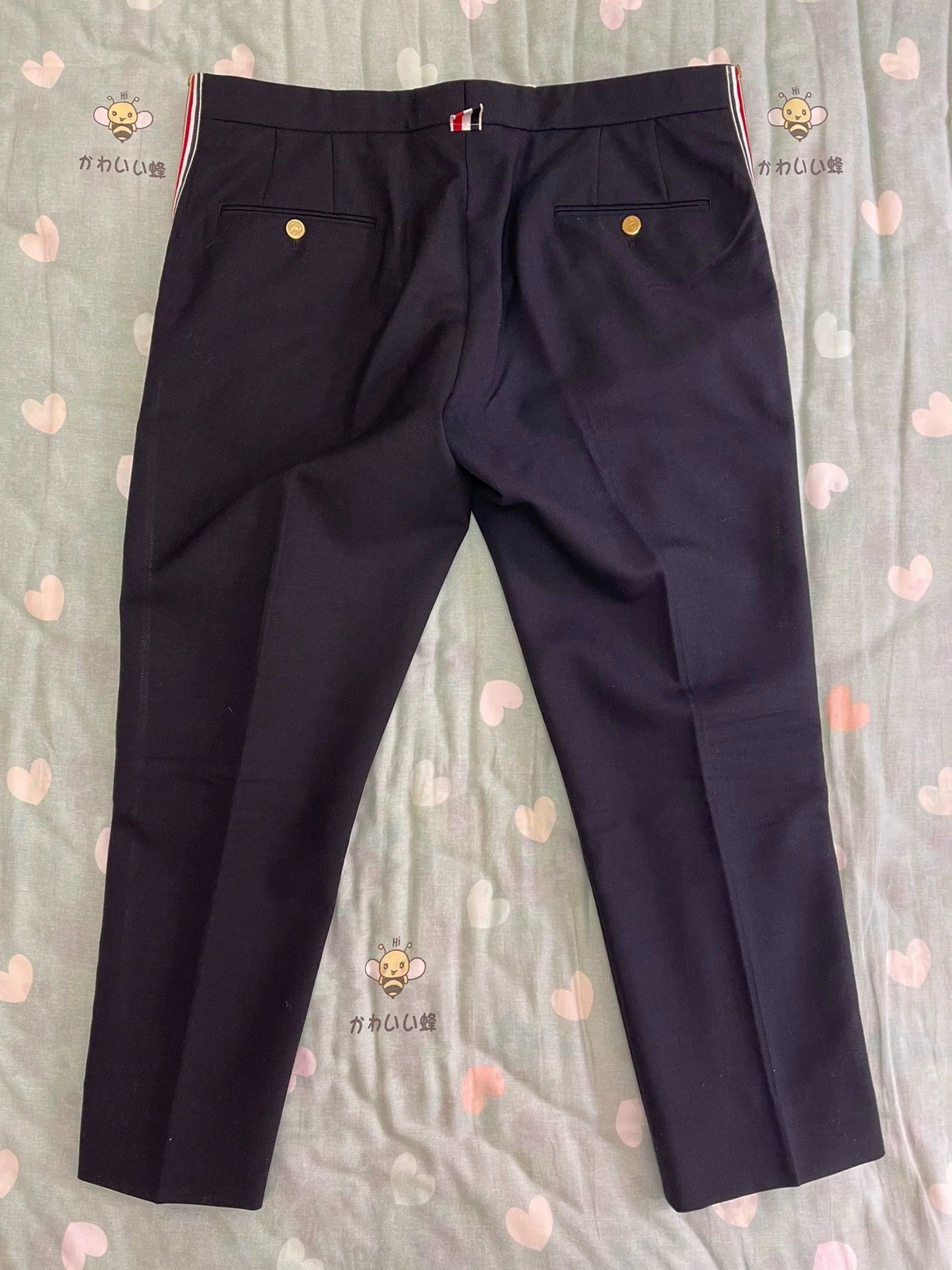 Thom Browne Thom Browne Regular Fit Wool Navy Trousers 3 (Men's) Size US 34 / EU 50 - 3 Thumbnail
