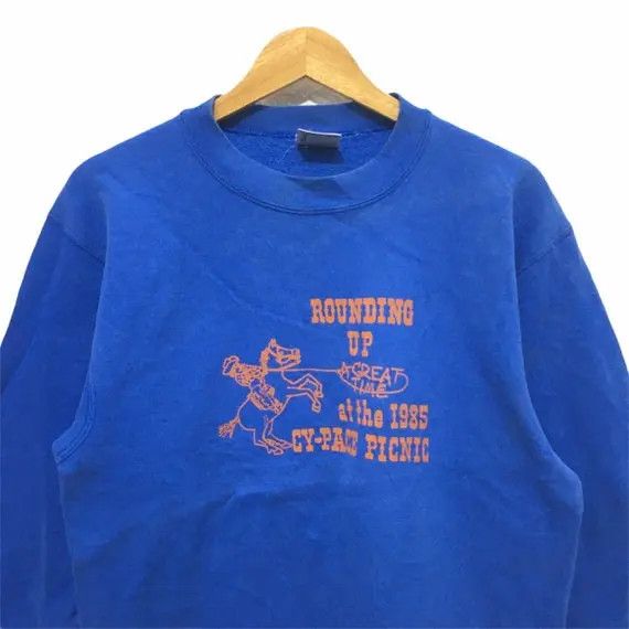 Vintage Vtg 1985 CY-PACE PICNIC Rodeo Western Oneita Crew Sweatshirt Size US M / EU 48-50 / 2 - 4 Thumbnail