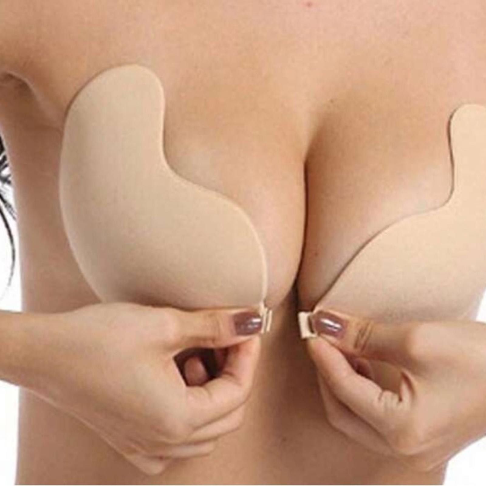 The Unbranded Brand Invisible Push-Up Adhesive Bra - Beige Size ONE SIZE - 1 Thumbnail