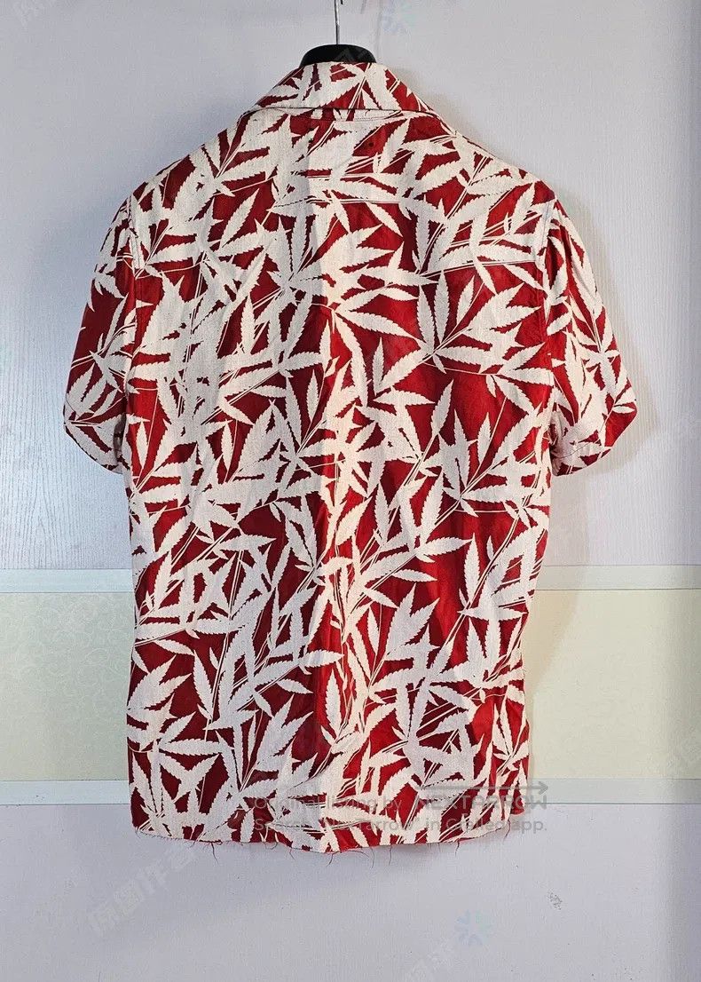 Amiri Amiri Red and white palm tree print short sleeve shirt Size US L / EU 52-54 / 3 - 3 Thumbnail