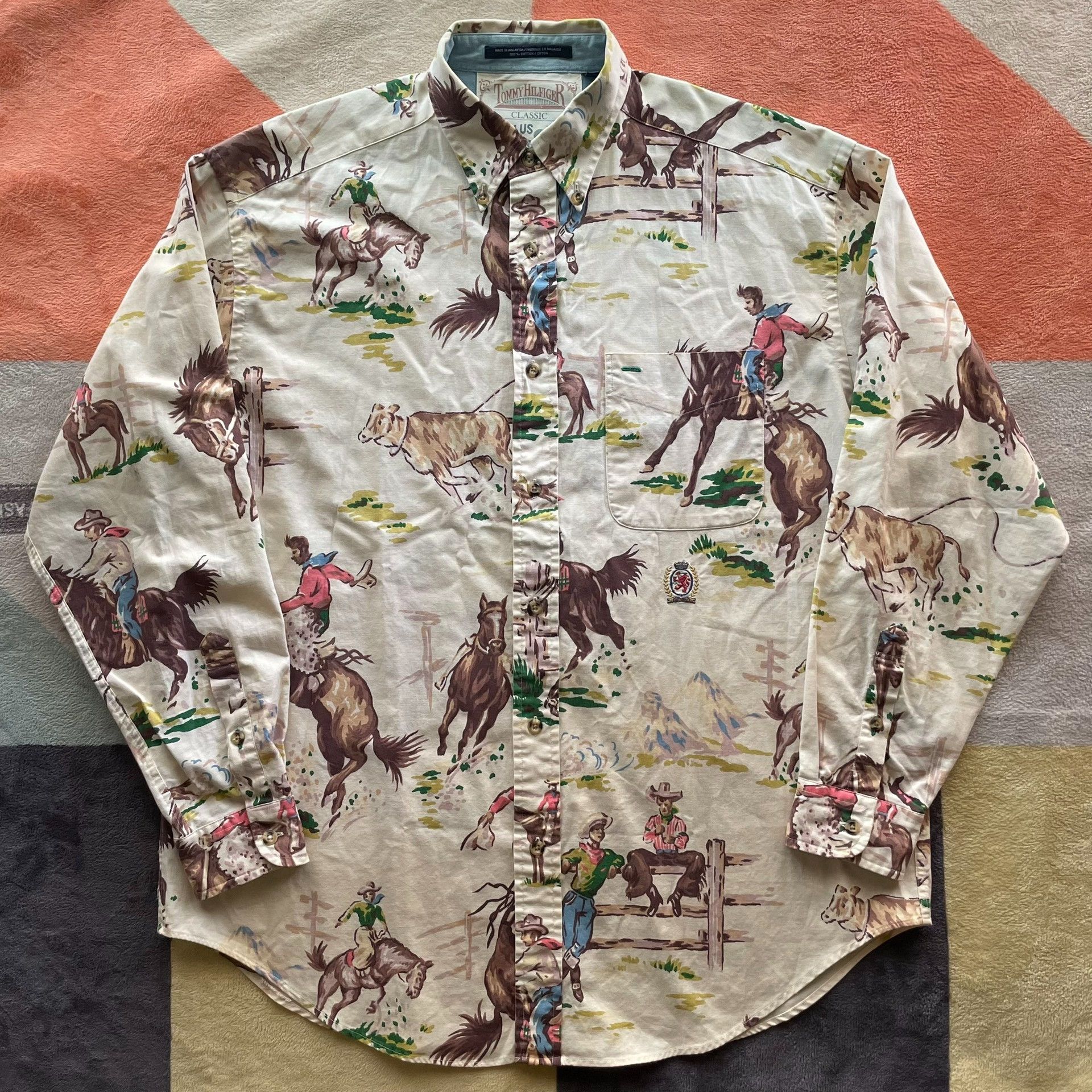 Tommy Hilfiger Tommy Hilfiger Western Ranch Print Shirt Size US M / EU 48-50 / 2 - 1 Thumbnail