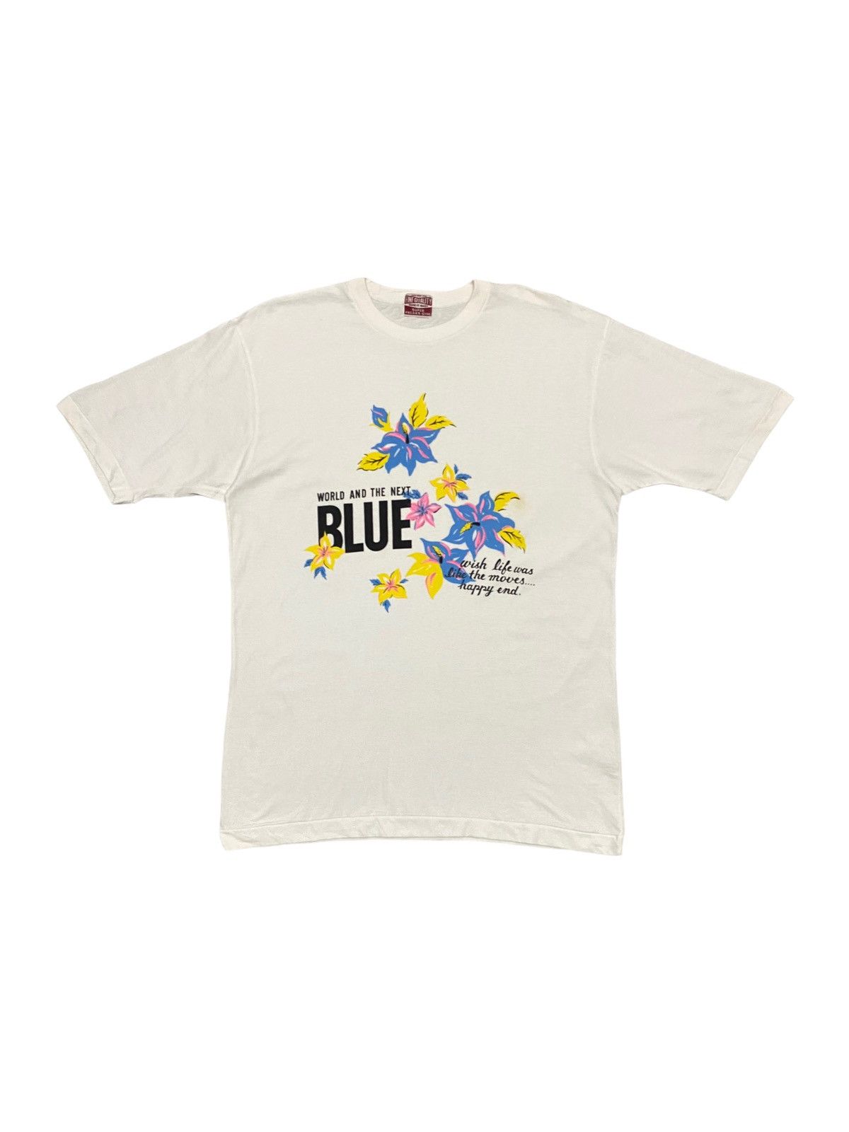 Vintage Vintage Tee Japan Art Flower World And The Next Blue Size US M / EU 48-50 / 2 - 1 Thumbnail