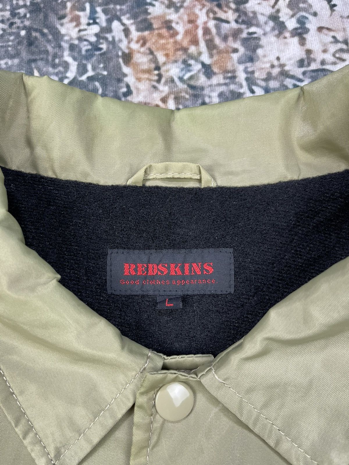 Vintage Vintage Redskins USA Parachuting Div Coach Jacket Size US L / EU 52-54 / 3 - 8 Thumbnail