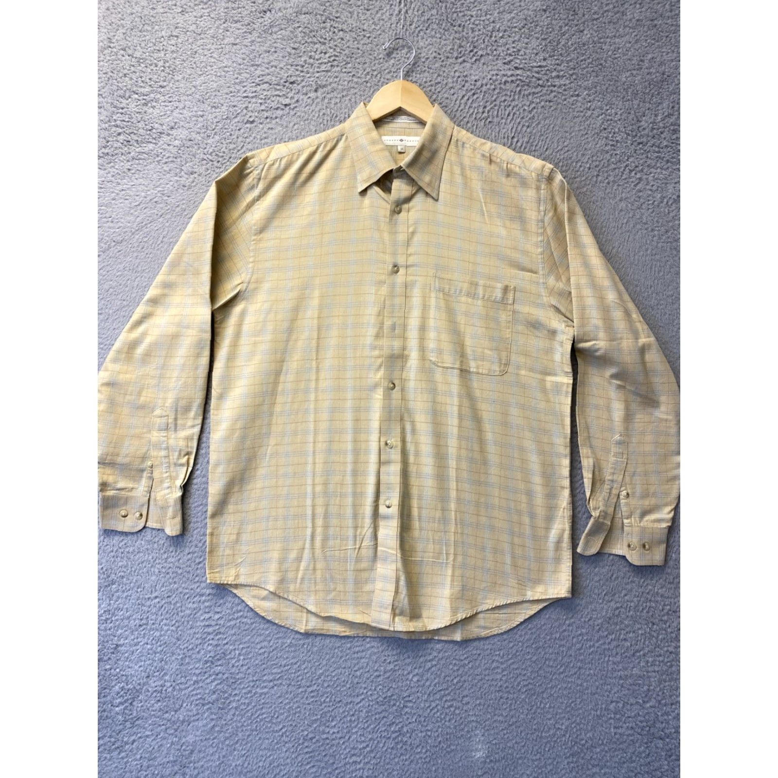 Ralph Lauren Joseph Abboud Gold Plaid Button-Up Shirt Mens Size M Long Sleeve Casual Workwear Size US M / EU 48-50 / 2 - 3 Thumbnail