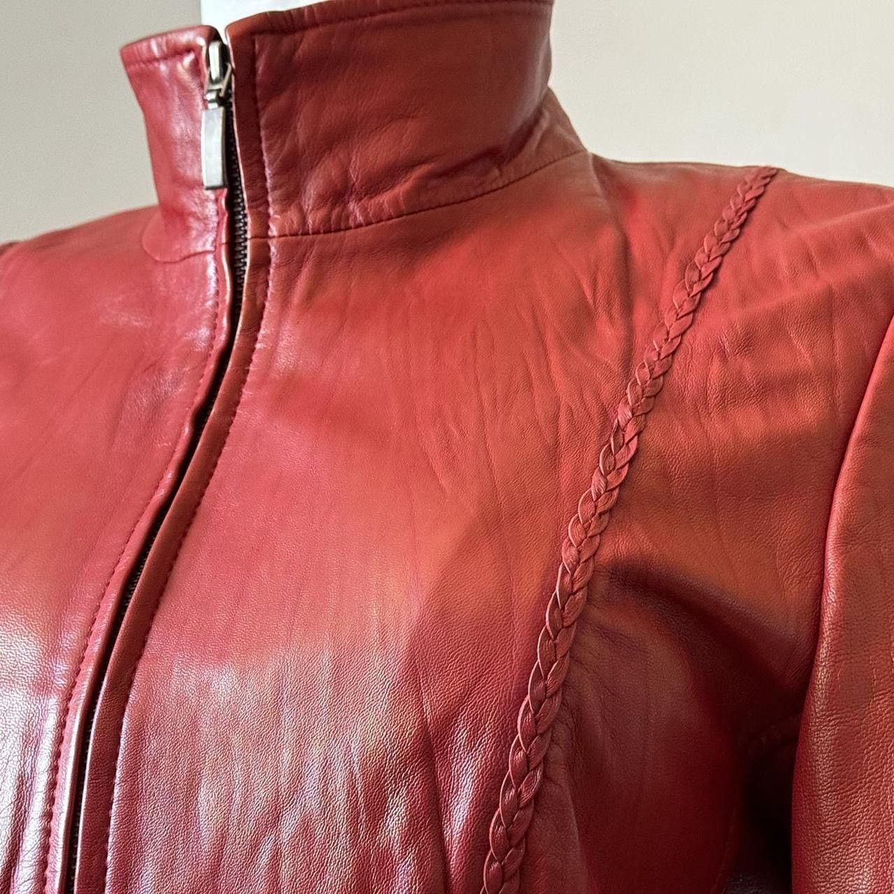 Vintage Sick Vamp leather biker long neck avant garde jacket Size M / US 6-8 / IT 42-44 - 5 Thumbnail