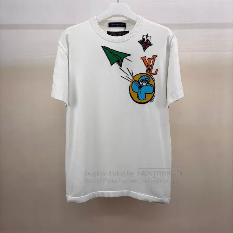 Louis Vuitton Louis Vuitton Paper airplane cartoon knit short sleeves Size US XXL / EU 58 / 5 - 1 Thumbnail