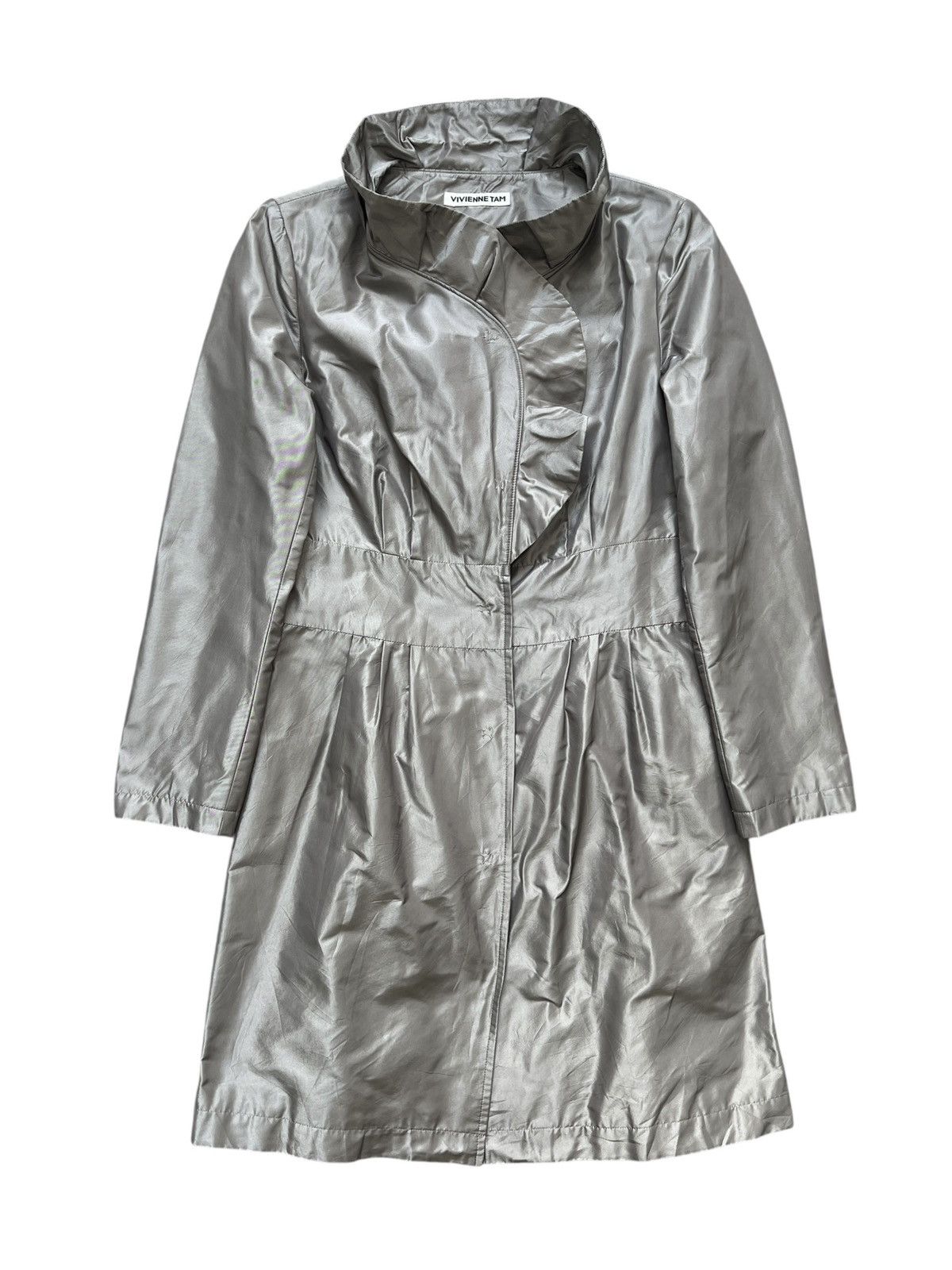 Vivienne Tam 2000s Vivienne Tam Silver Coat Size S / US 4 / IT 40 - 1 Thumbnail
