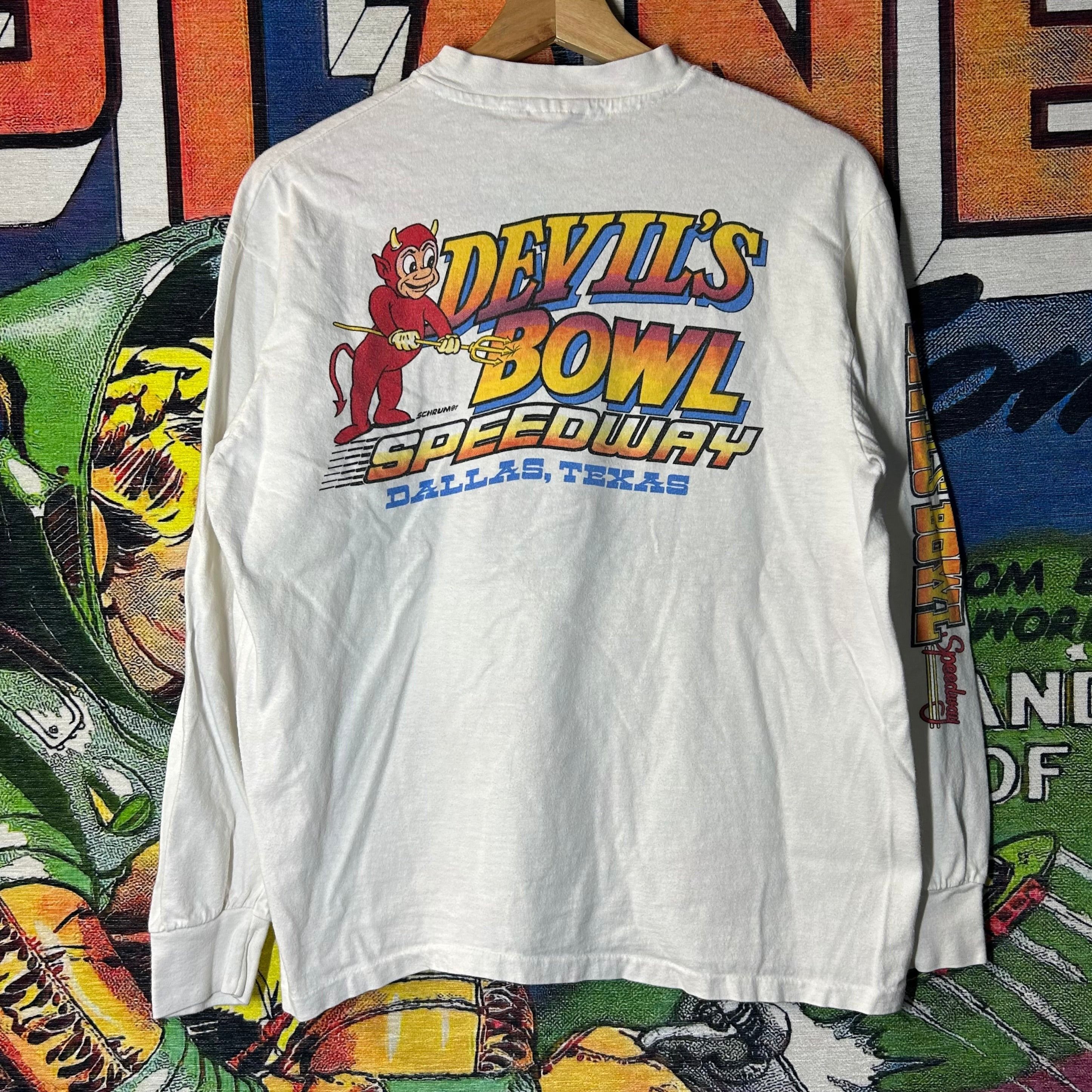 Vintage Vintage 90s Devil’s Bowl Racing Long Sleeve Tee Size Large Size US L / EU 52-54 / 3 - 2 Thumbnail