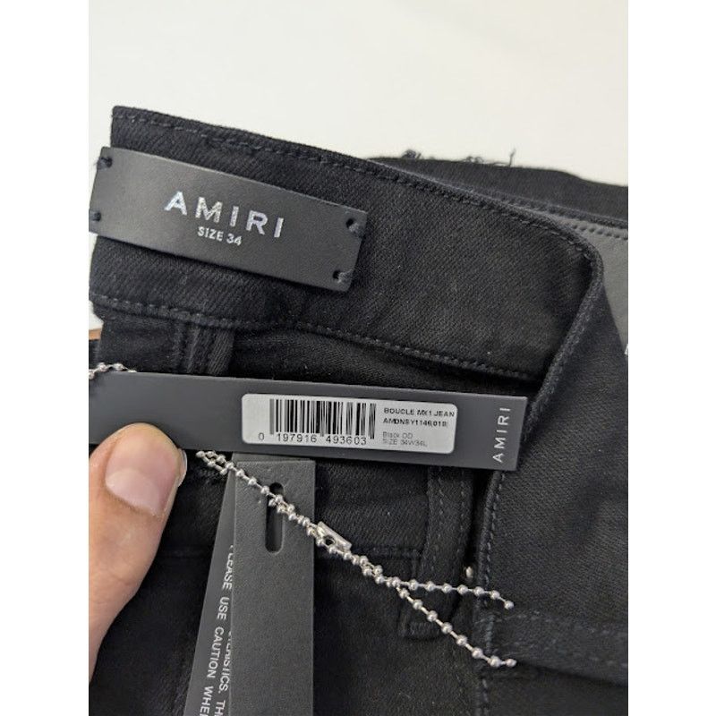 Amiri o1rshd1 Boucle MX1 Denim Jeans in Black Overdyed Size US 34 / EU 50 - 23 Thumbnail