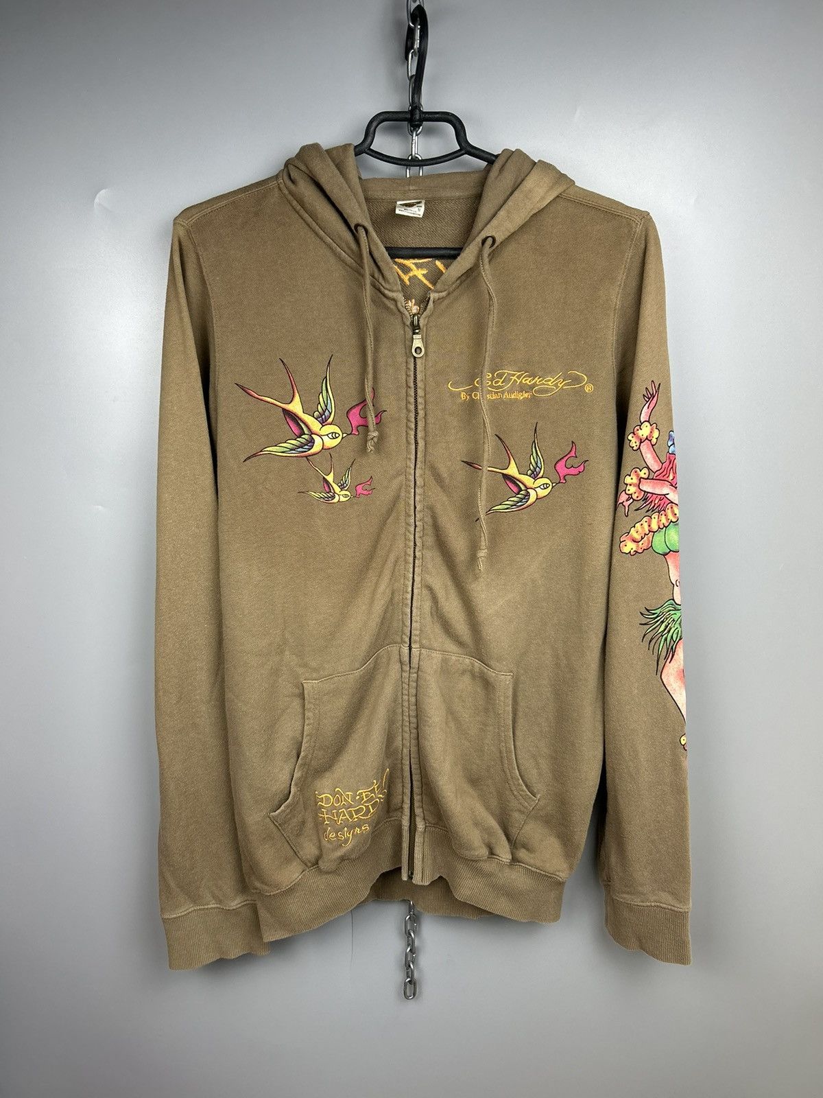 Ed Hardy Rare Vintage Ed Hardy Zip Up Hoodie Skull Logo Size US M / EU 48-50 / 2 - 12 Thumbnail