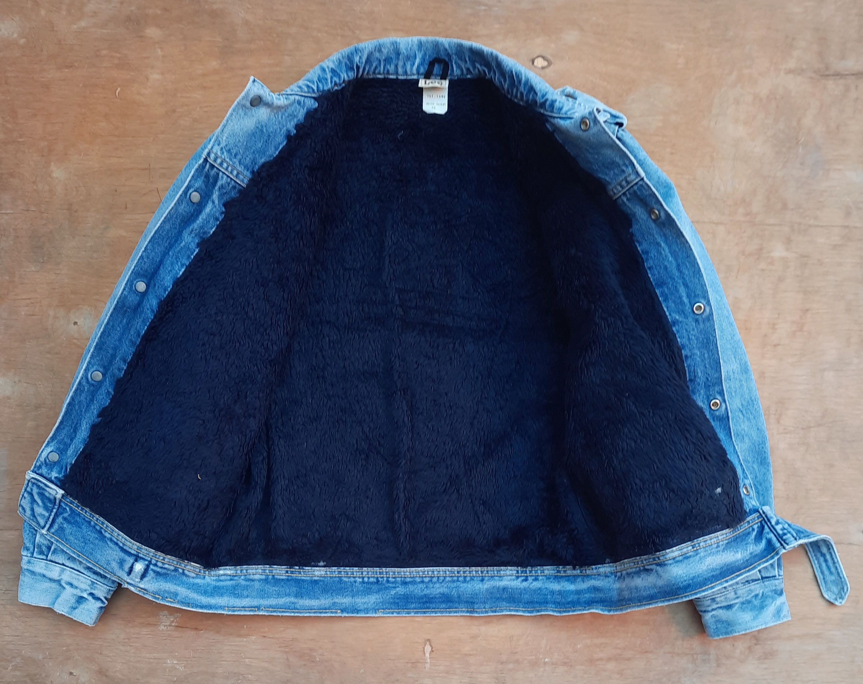 Lee Lee Vintage Denim Motorcycle Sherpa Jacket Belted style Size US M / EU 48-50 / 2 - 4 Thumbnail