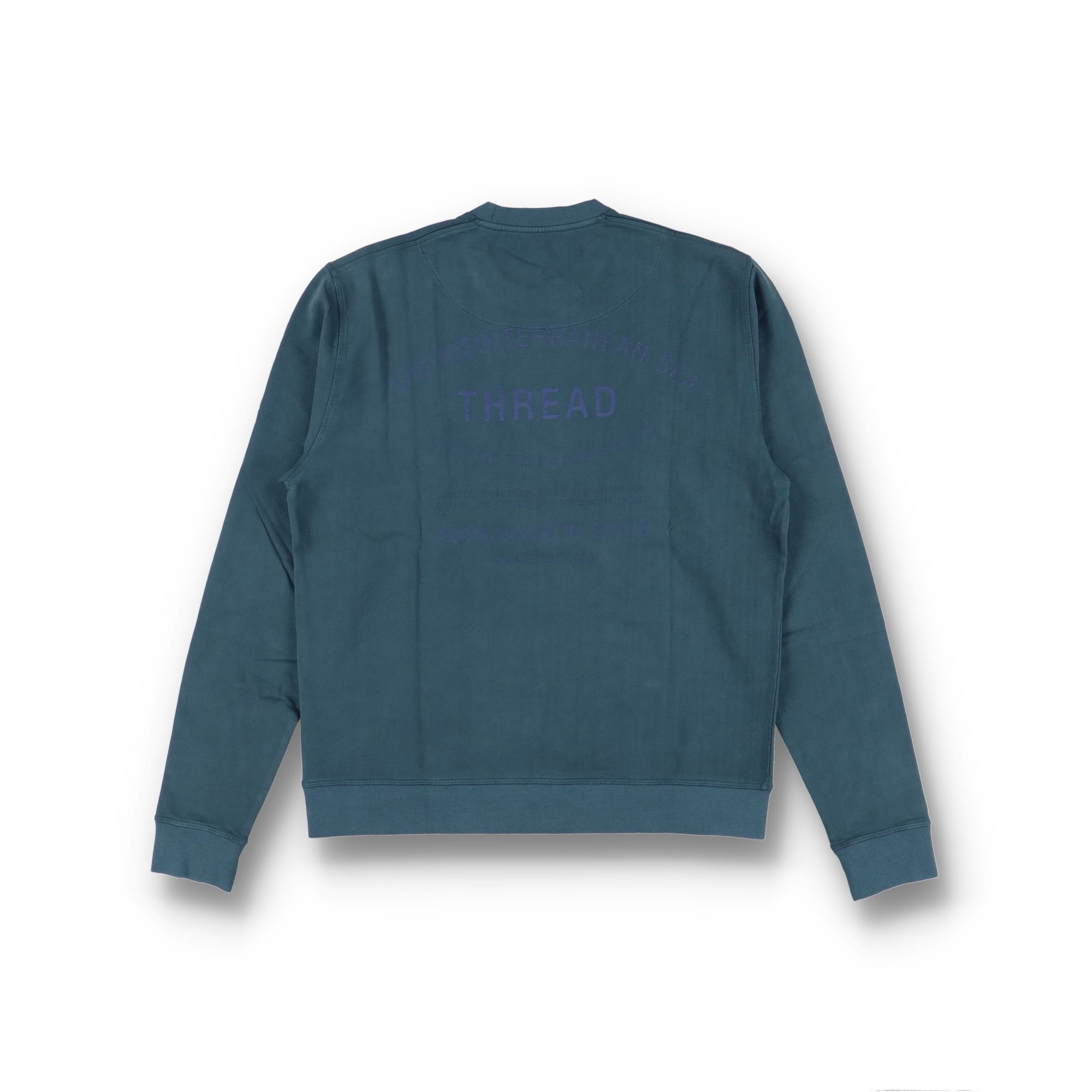 ECOALF Blue Slogan Logo Recycled Cotton Sweatshirt Size US M / EU 48-50 / 2 - 3 Thumbnail