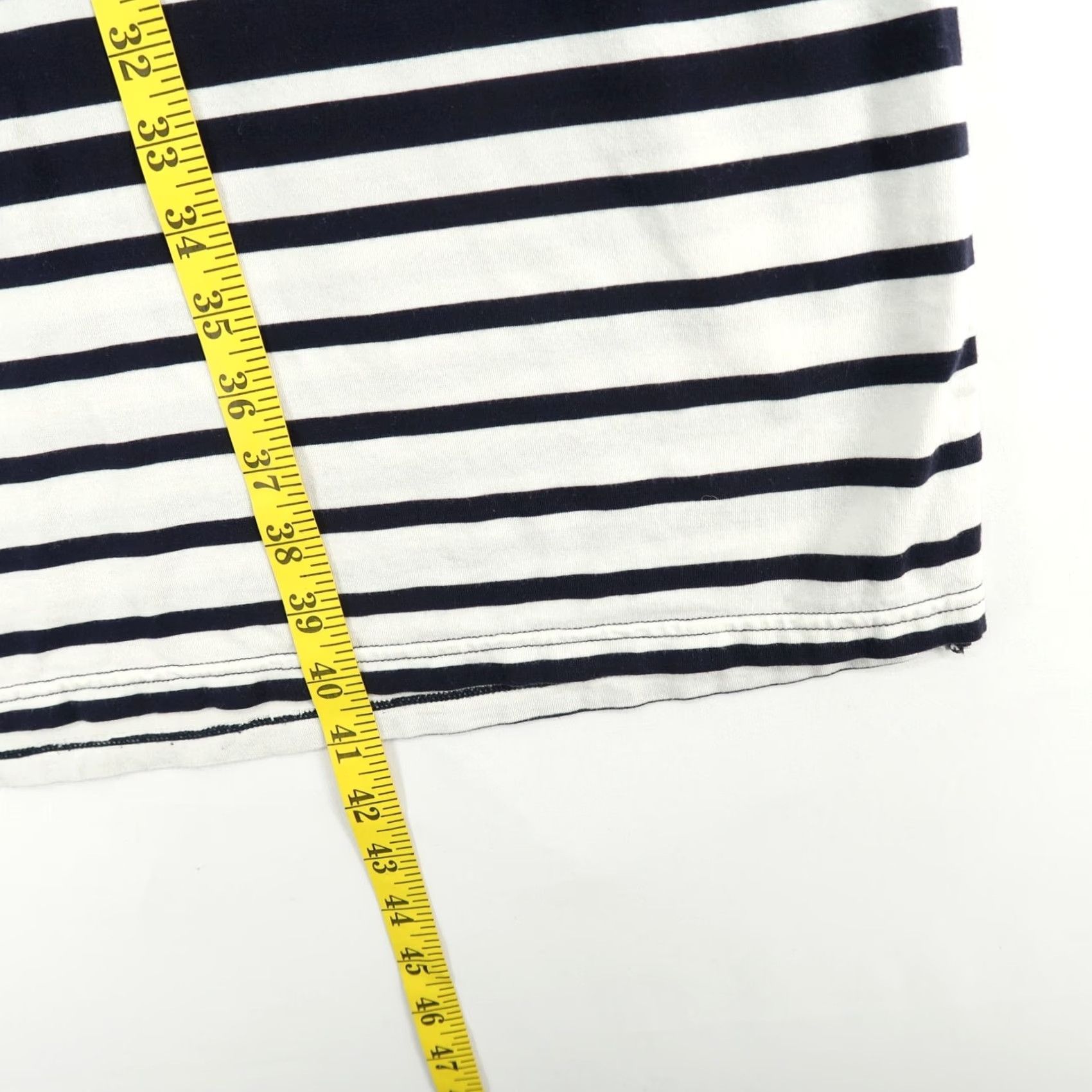Athleta Athleta Skirt Womens S Navy Blue Striped Maxi Side Slit Tencel Lyocell Stretch Size 28" / US 6 / IT 42 - 6 Thumbnail