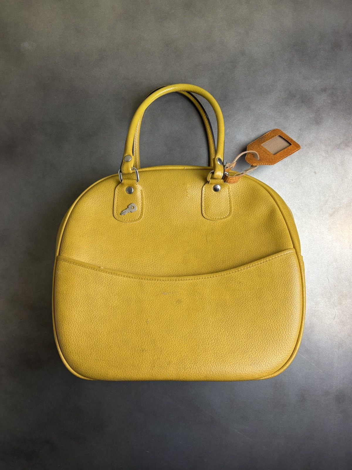 Vintage 1970s Bowling Bag Vintage Briefcase Tote Bag Lock & Key Size ONE SIZE - 2 Thumbnail