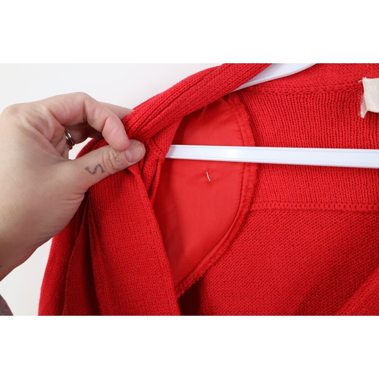 St. John Vintage 80s St John Marie Gray Wool Knit Cardigan Sweater Size L / US 10 / IT 46 - 10 Thumbnail