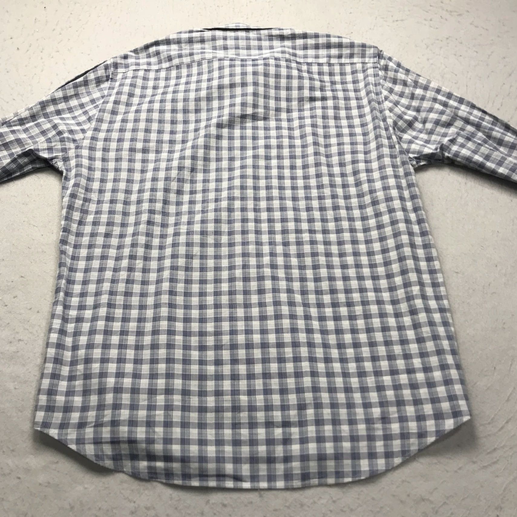 Theory Theory Shirt Mens Large Blue Gray Check 100% Cotton Long Sleeve Designer Casual Size US L / EU 52-54 / 3 - 5 Thumbnail