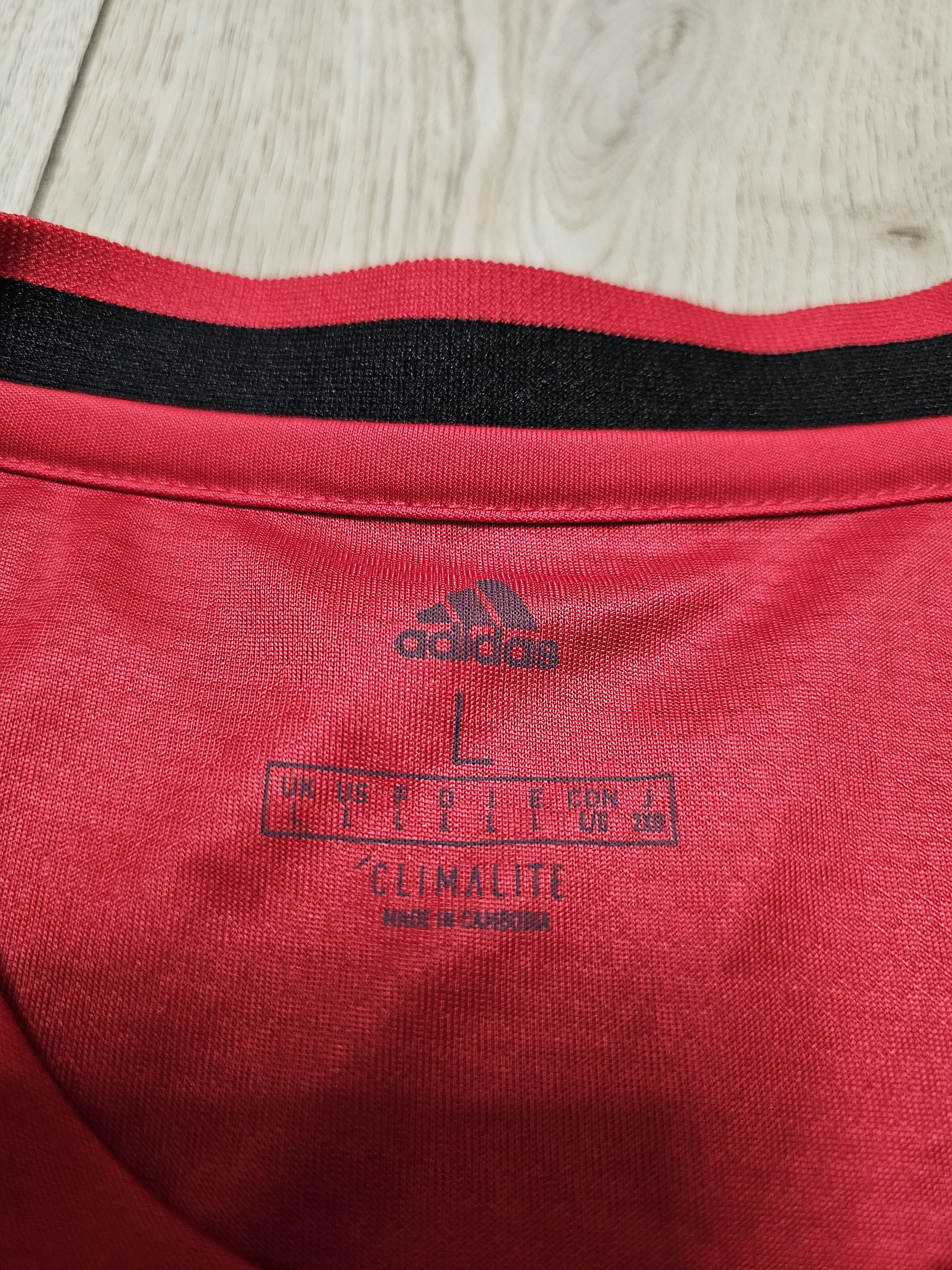 Adidas × All Sport MANCHESTER UNITED 2019 2020 HOME FOOTBALL SOCCER JERSEY Size US L / EU 52-54 / 3 - 6 Thumbnail