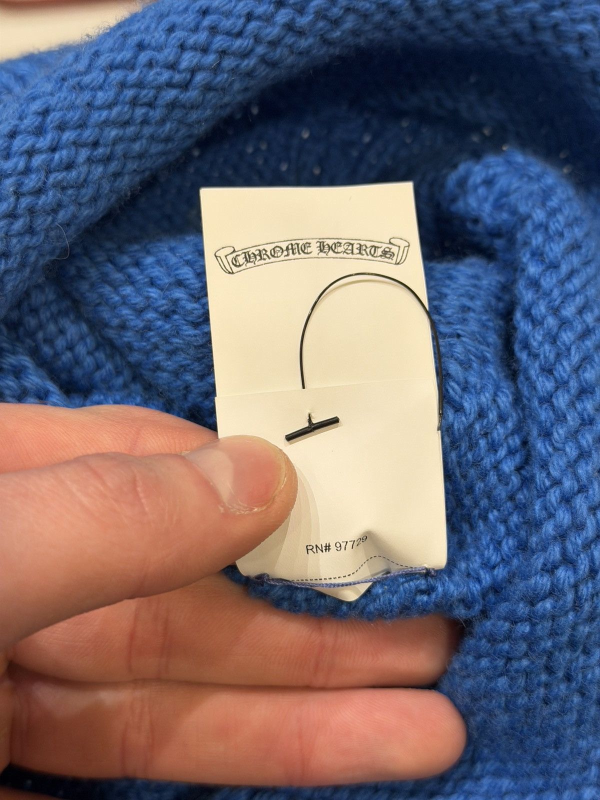Chrome Hearts Chrome Hearts Oversized Cashmere Beanie - Blue Size ONE SIZE - 11 Thumbnail