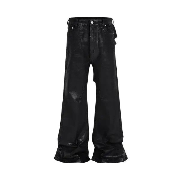 Other Streetwear Wax Leather Stretch Hombre Baggy Flare Pants Size US 33 - 1 Thumbnail
