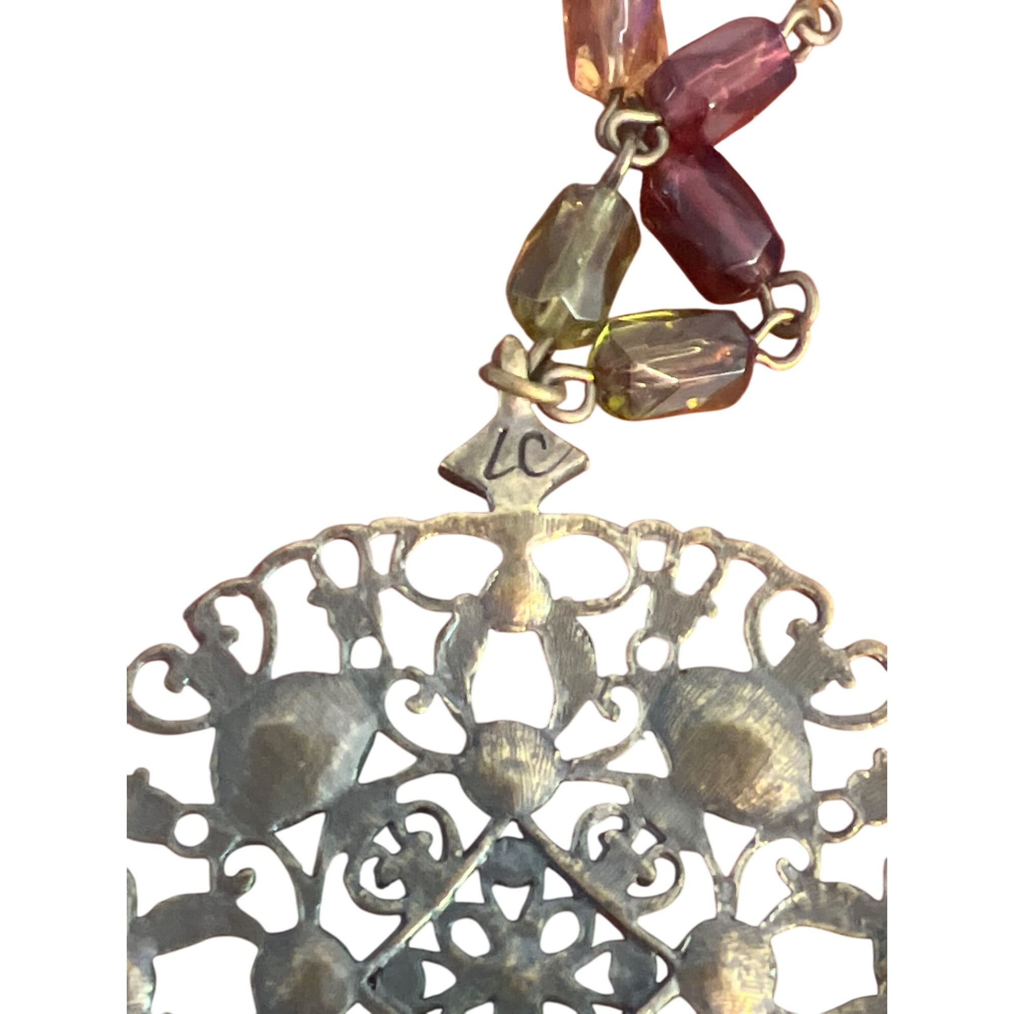 Liz Claiborne Vintage Liz Claiborne Necklace Antique Gold Filagree Pendant Size ONE SIZE - 5 Thumbnail