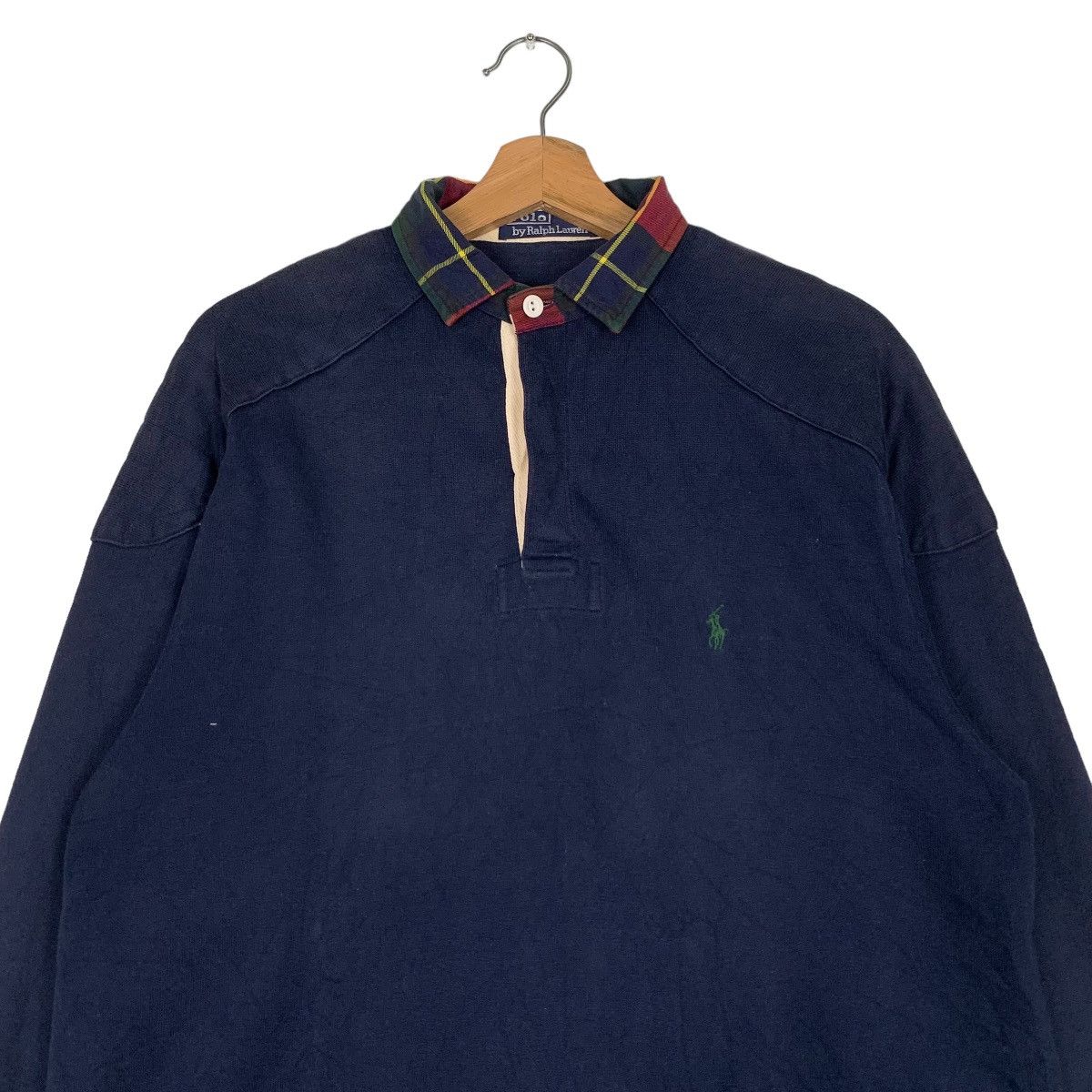 Polo Ralph Lauren Polo RL Half Button Neck Tartan Sweatshirt #0810-C37 Size US M / EU 48-50 / 2 - 2 Thumbnail