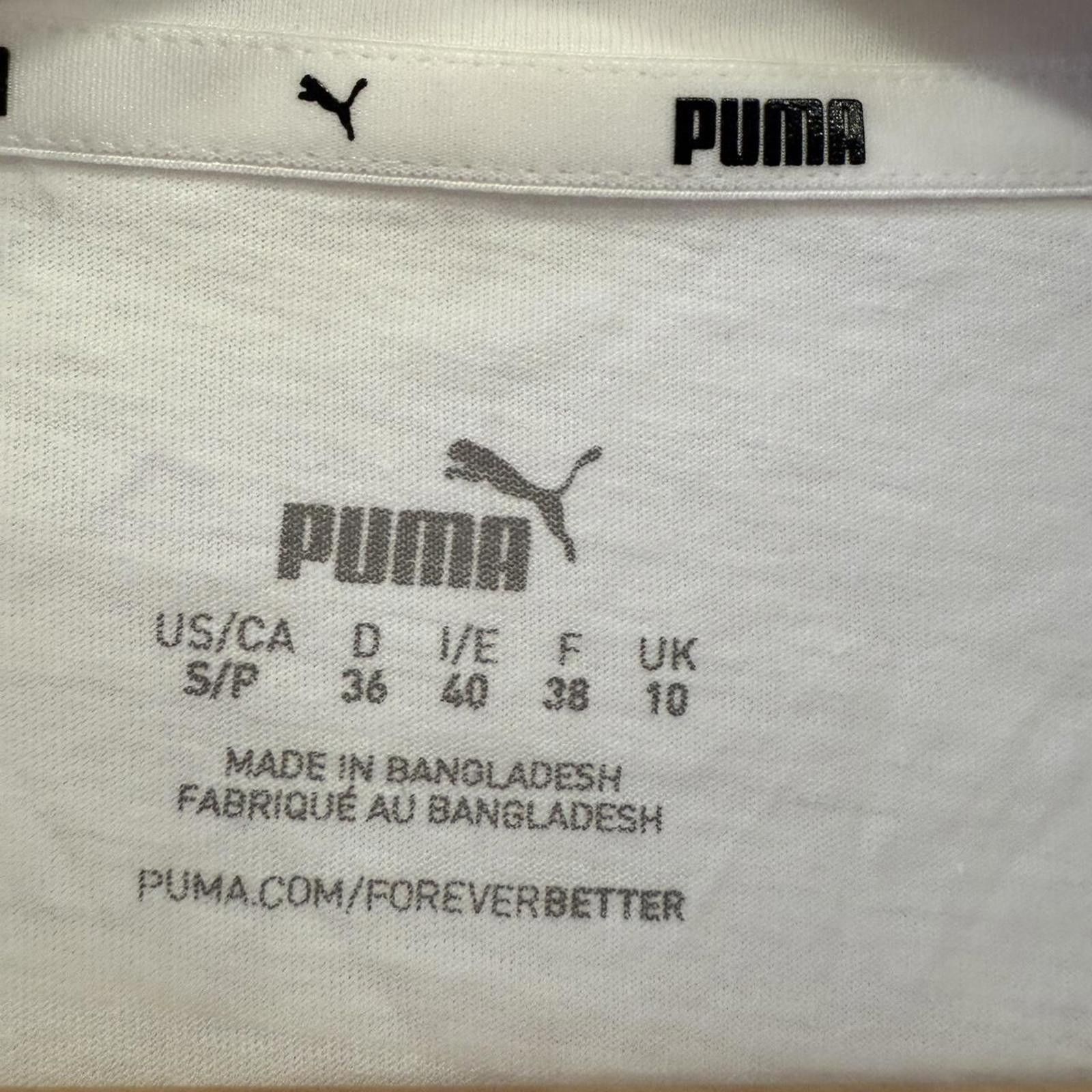 Puma Puma Women's White Tshirt Size ONE SIZE - 3 Thumbnail