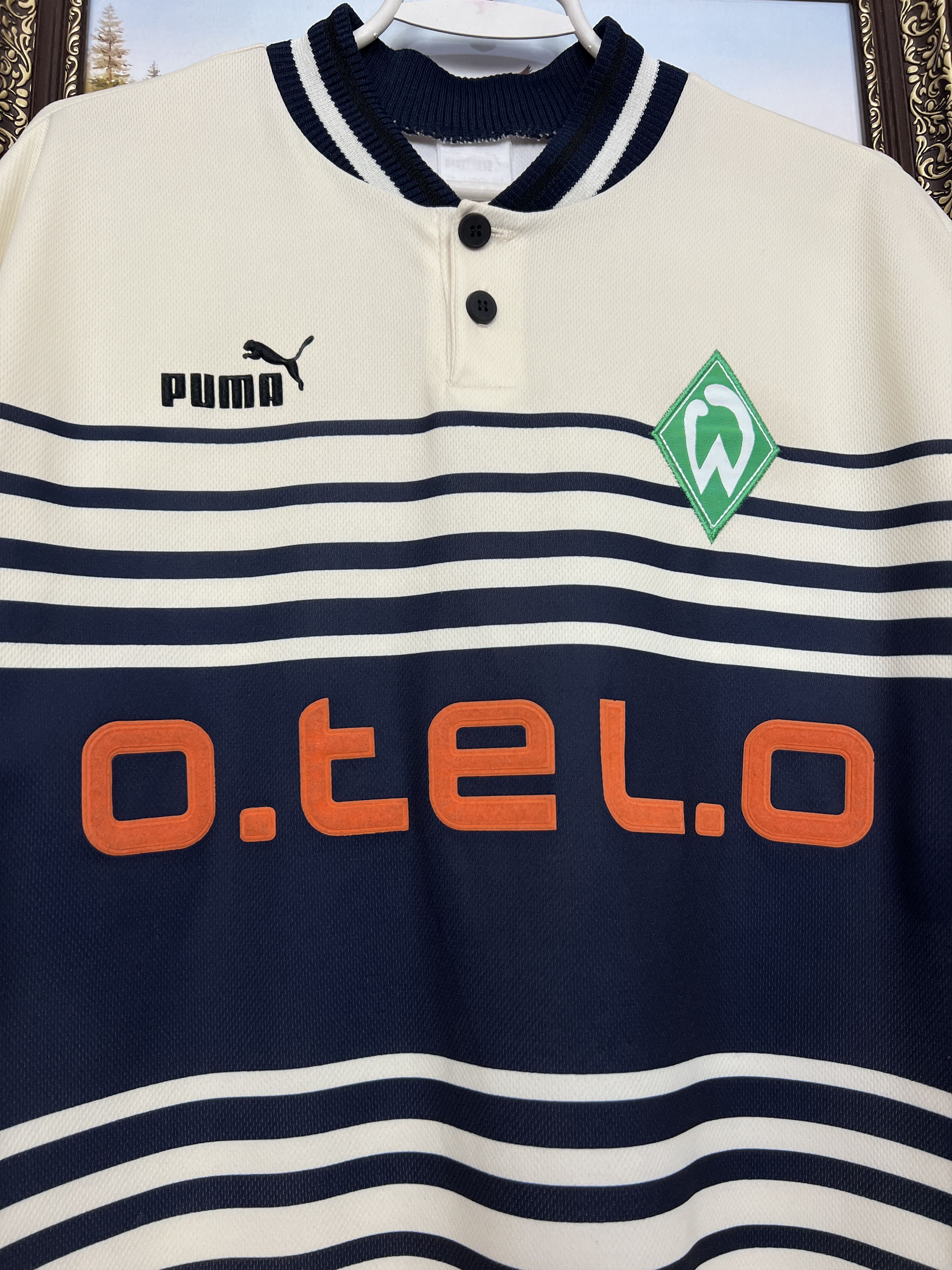 Puma Werder Bremen Away football shirt 1997 Soccer Jersey Trikot Size US L / EU 52-54 / 3 - 3 Thumbnail