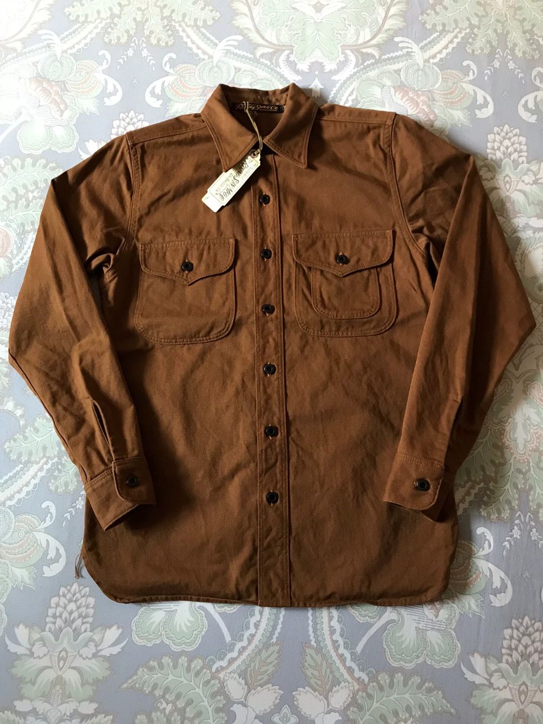 Rising Sun & Co. Rising Sun Brown Work Shirt XS Size US XS / EU 42 / 0 - 1 Thumbnail