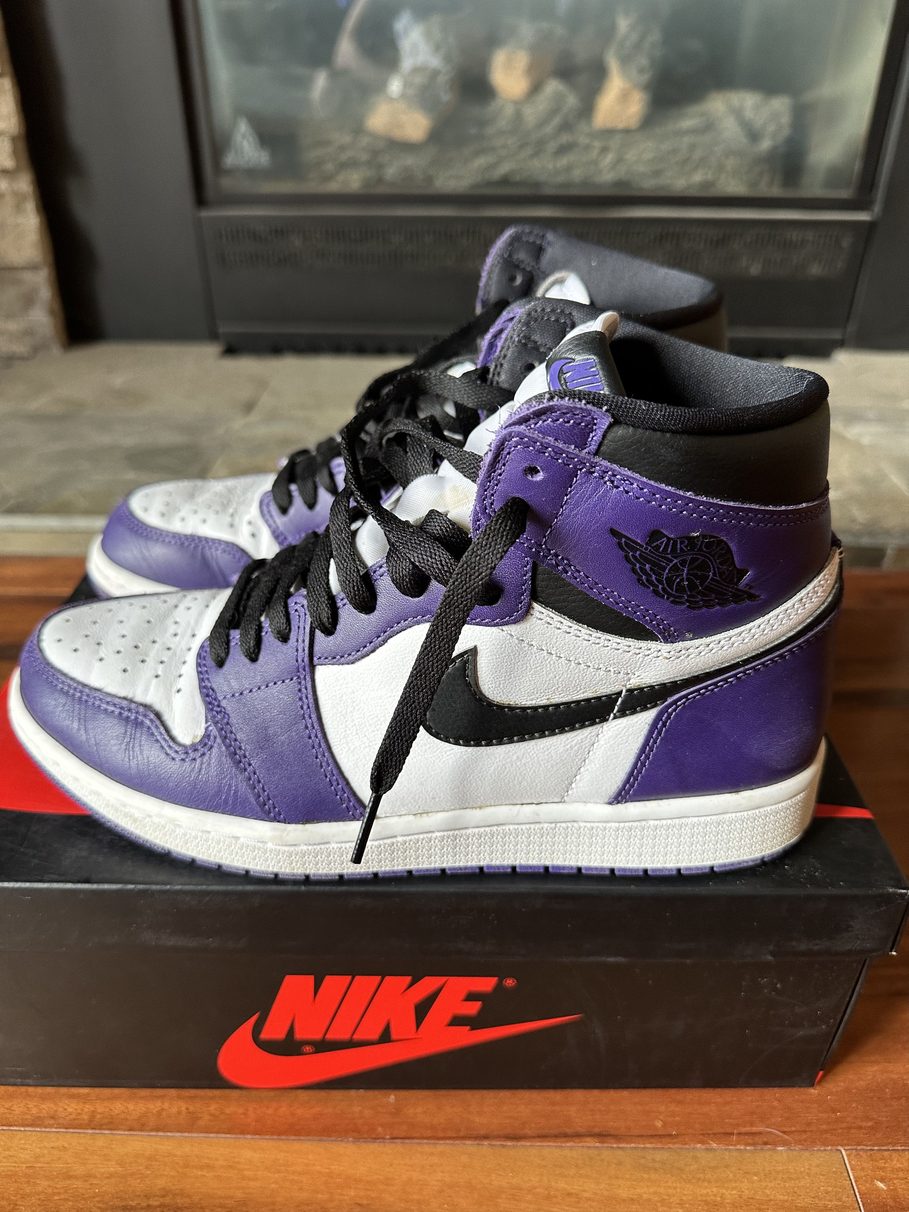 Jordan Brand Nike Air Jordan 1 High Court Purple Size US 8.5 / EU 41-42 - 2 Thumbnail