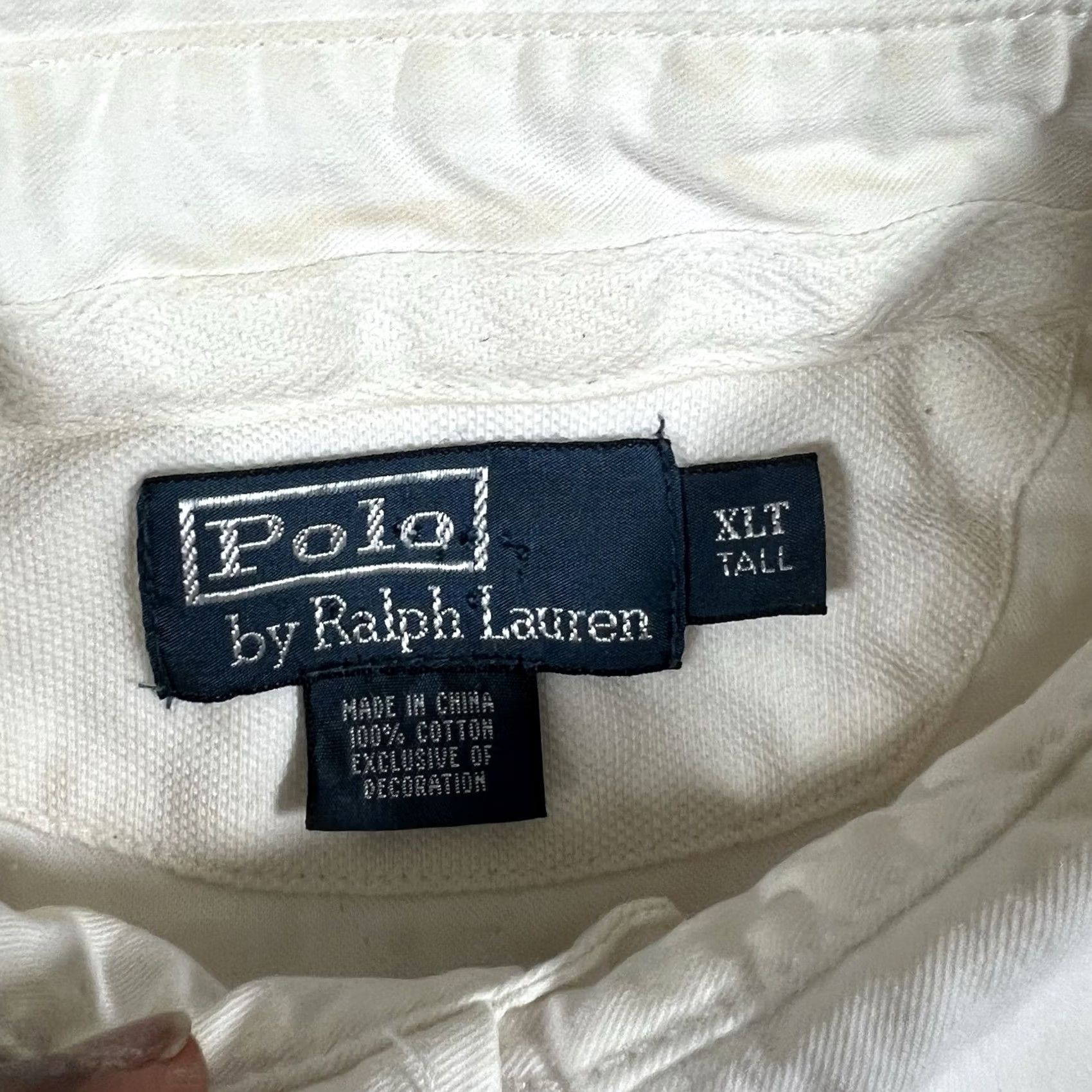 Polo Ralph Lauren VINTAGE Polo Ralph Lauren Big Pony Polo Rugby Shirt XL Tall White Navy Blue Pony Mens XL Tall Size US XL / EU 56 / 4 - 3 Thumbnail