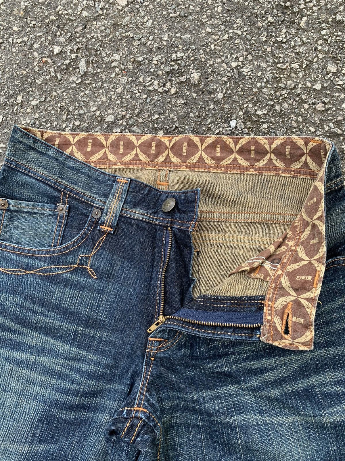 Edwin FLARE💥 EDWIN NAVAJO HIPPIES STYLE RUSTY DISTRESSED DENIM Size US 32 / EU 48 - 17 Thumbnail