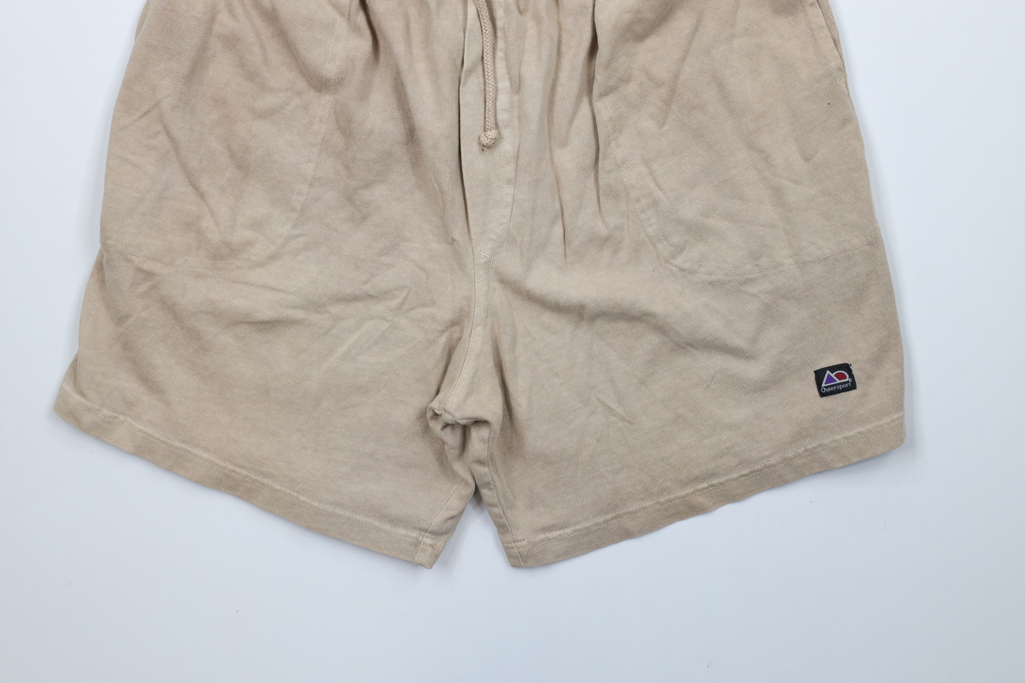 Vintage Vintage 90s Streetwear Pigment Dye Above Knee Shorts Beige Size US 34 / EU 50 - 4 Thumbnail