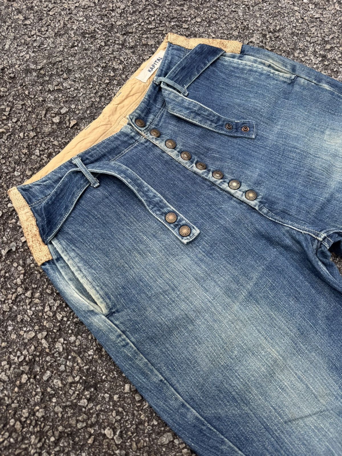 Kapital DESIGNER KIRO HIRATA KAPITAL HEMP CLASSIC DISTRESSED JEANS Size US 31 - 5 Thumbnail