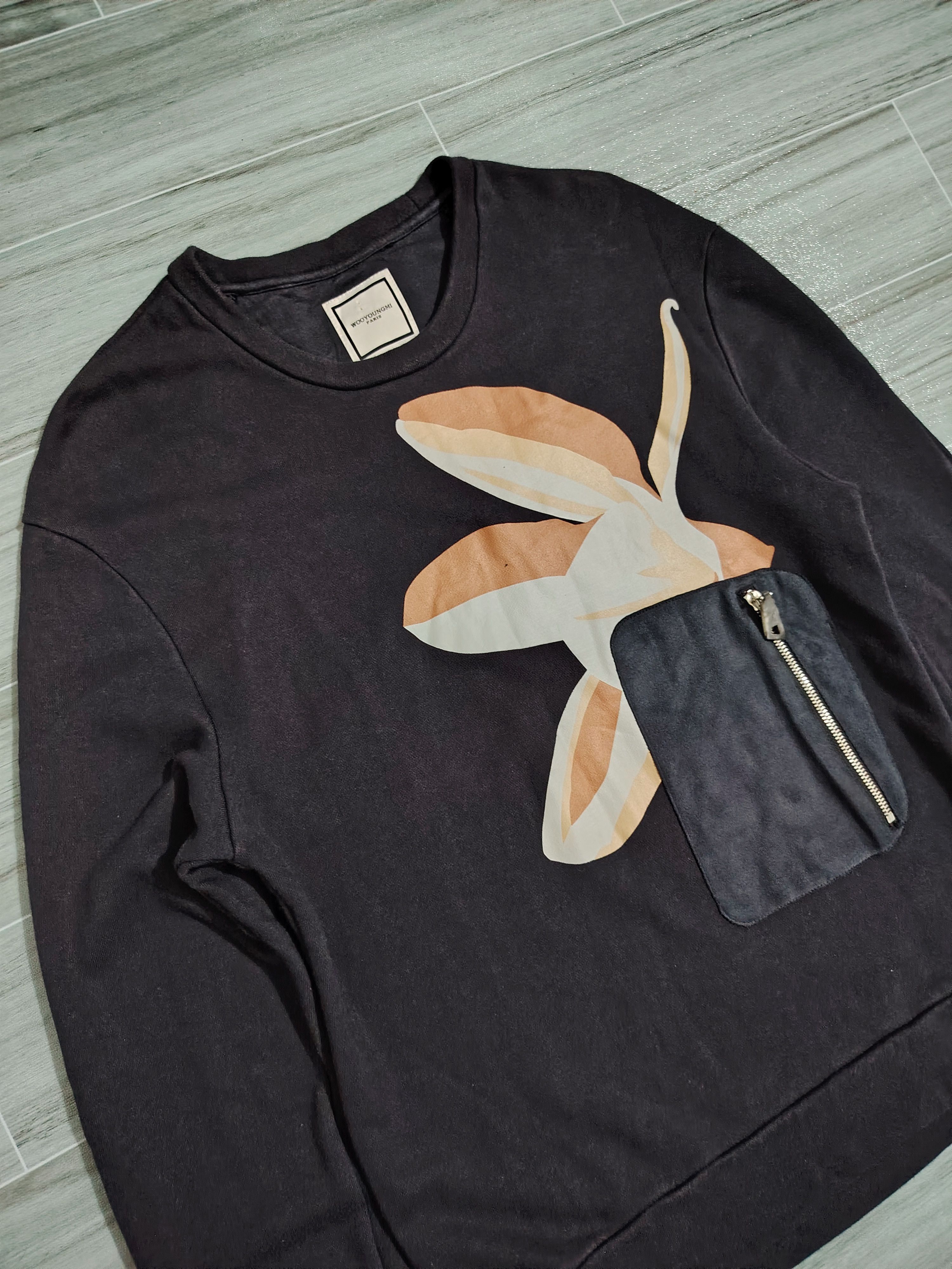 Wooyoungmi WOOYOUNGMI - Flower Print Sweatshirt Size L / US 10 / IT 46 - 2 Thumbnail