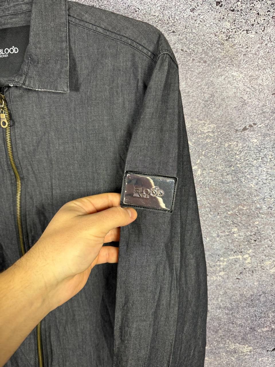 Blood Brother Blood Brother Patch Overshirt Gray Men's Shirt Large Size US L / EU 52-54 / 3 - 3 Thumbnail