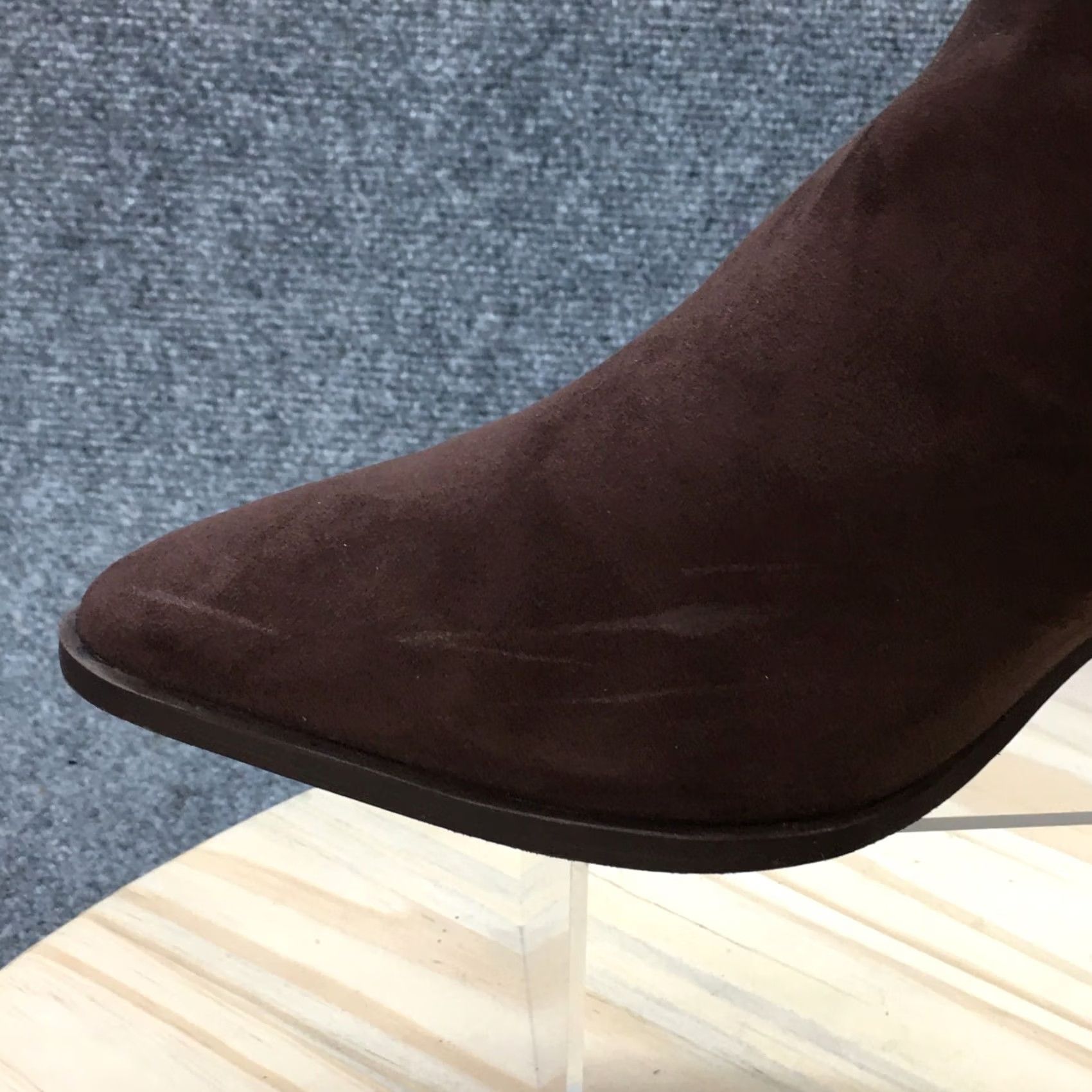 Vintage A New Day Ankle Boots Womens 10 Brown Pointed Toe Slip-On Casual Comfort Suede Size US 10 / IT 40 - 3 Thumbnail