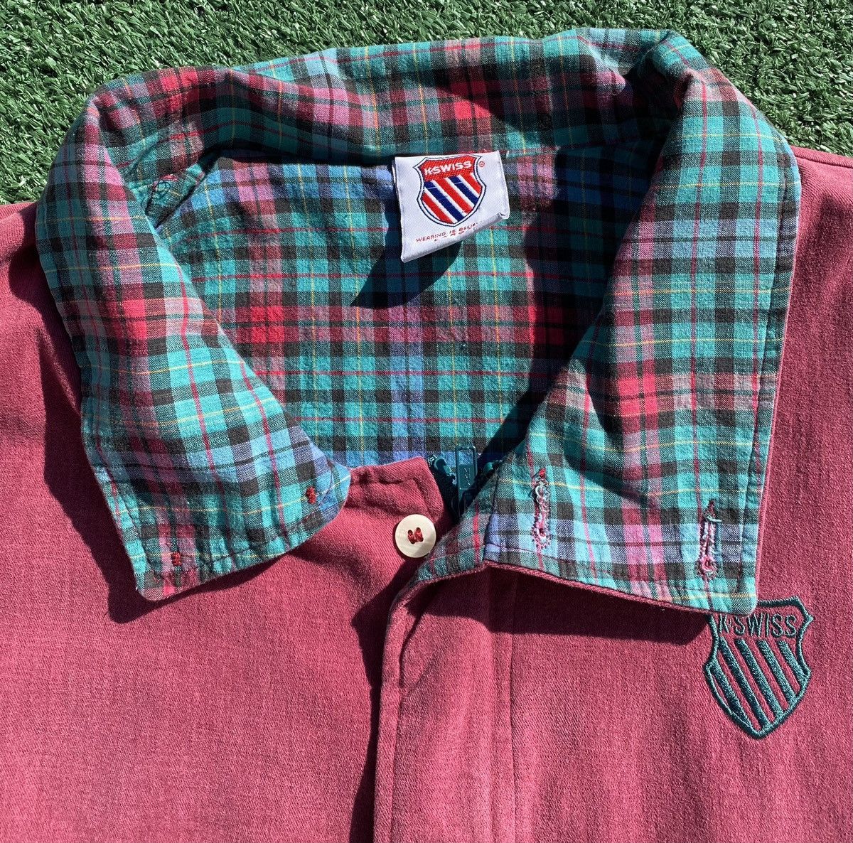 K-Swiss Vintage 90’s K Swiss Plaid Lining Full Zip Jacket Men’s XL Size US XL / EU 56 / 4 - 5 Thumbnail