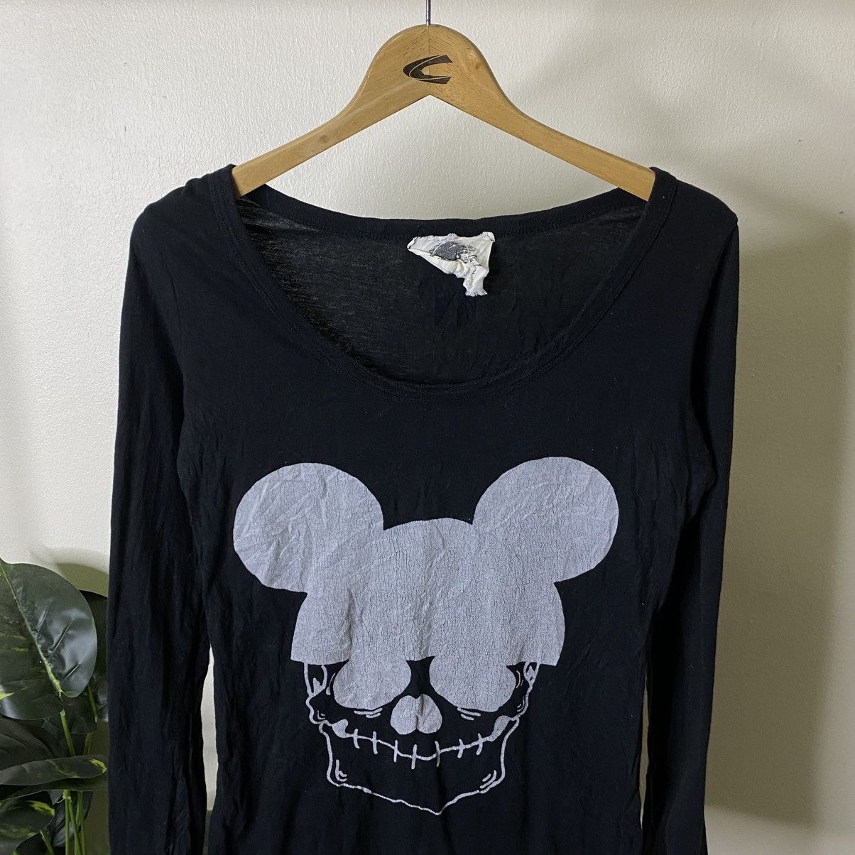 If Six Was Nine Mickey Mouse Skulls Japan Cyber Gothic Punk LGB Grunge LS Size S / US 4 / IT 40 - 2 Thumbnail