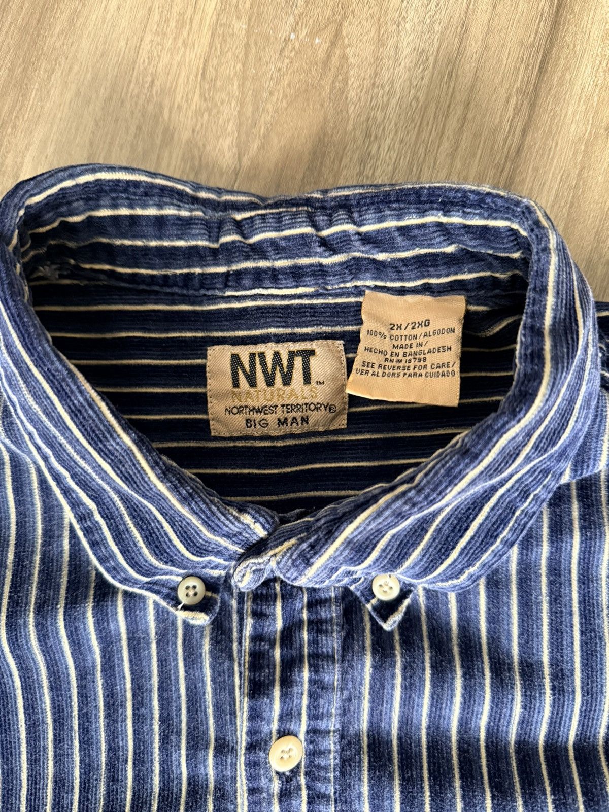 Northwest Territory Vintage 90s Northwest Territory Shirt Blue Stripe 2XL Size US XXL / EU 58 / 5 - 3 Thumbnail