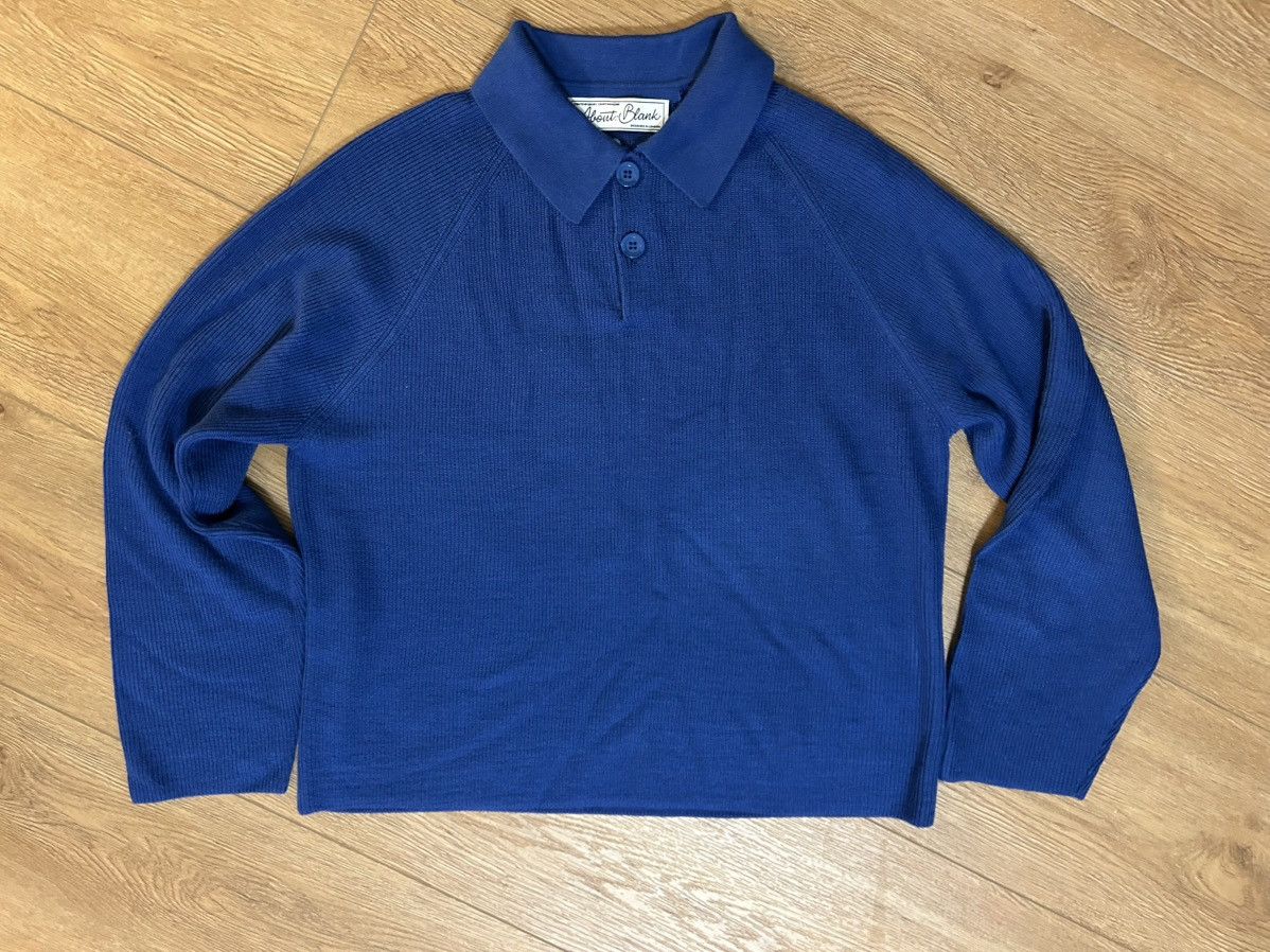 About:Blank About:blank Long Sleeve Knitted Polo Estate Blue Size US L / EU 52-54 / 3 - 1 Thumbnail