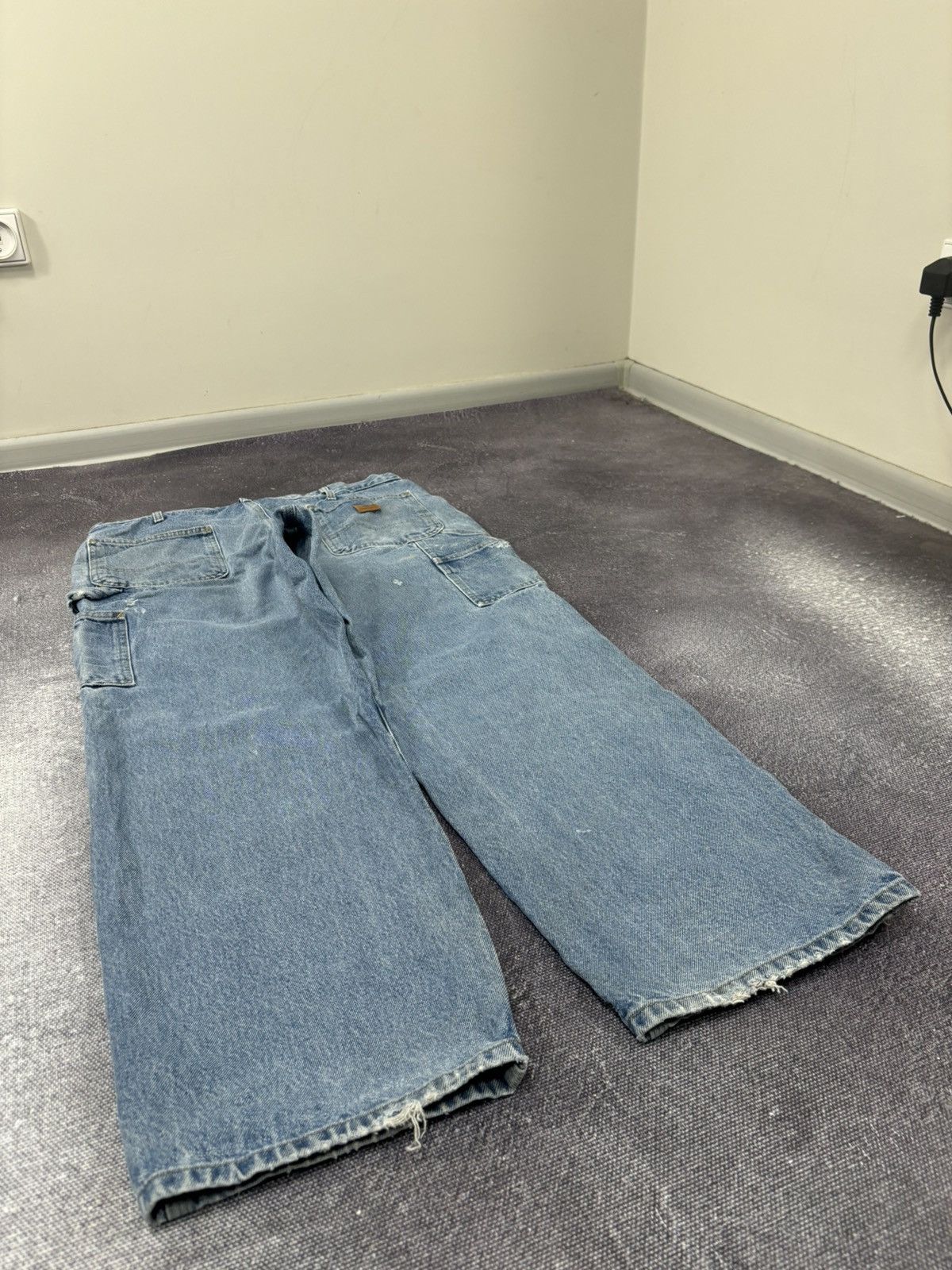 Carhartt Vintage 90s Carhartt USA Light Blue Denim Hype Baggy Jeans Size US 38 / EU 54 - 4 Thumbnail