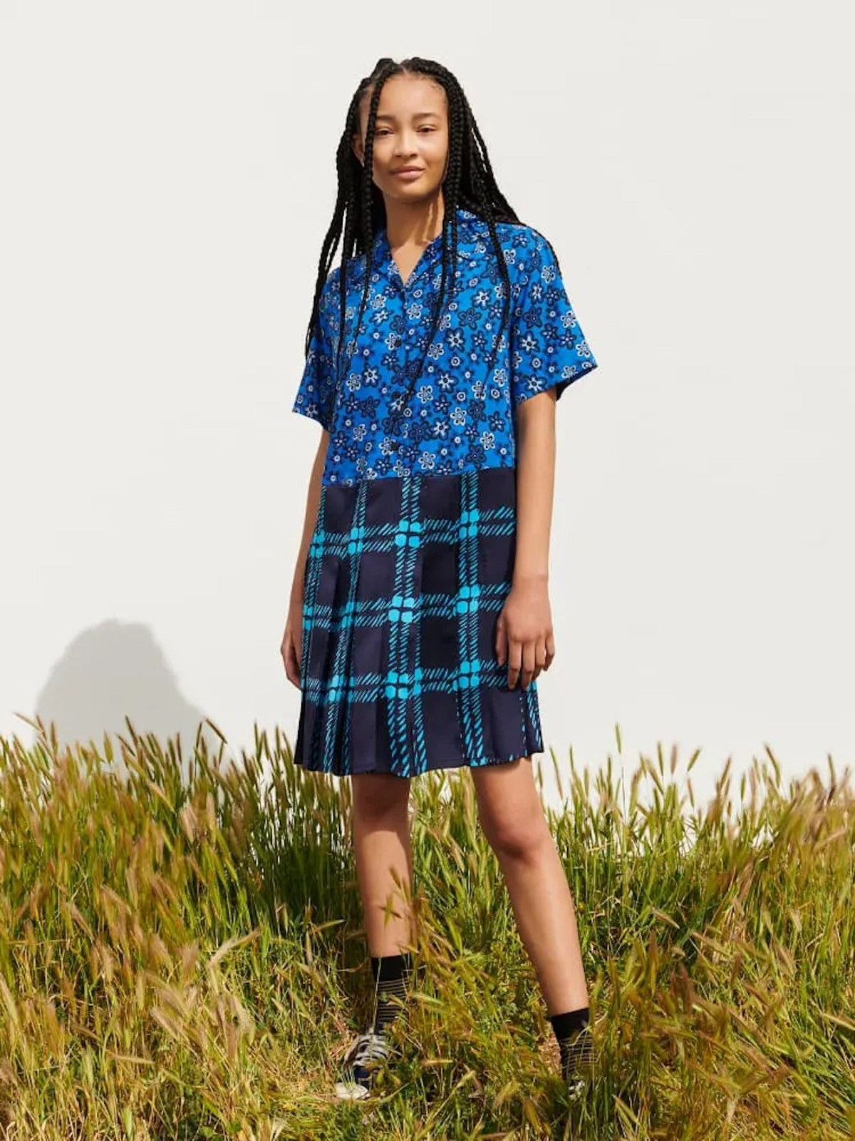 Marni × Uniqlo Uniqlo x MARNI Open Collar Pleated Dress (182) Size S / US 4 / IT 40 - 1 Thumbnail