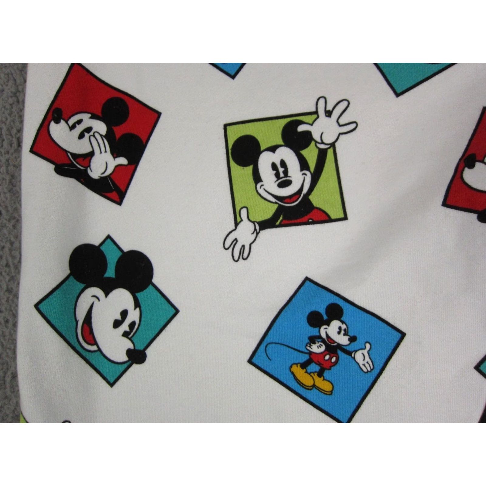 Disney Mickey Mouse Pants Mens XL White Fleece Jogger Disney All Over Print Sweatpants 90s Style Size US 36 / EU 52 - 3 Thumbnail