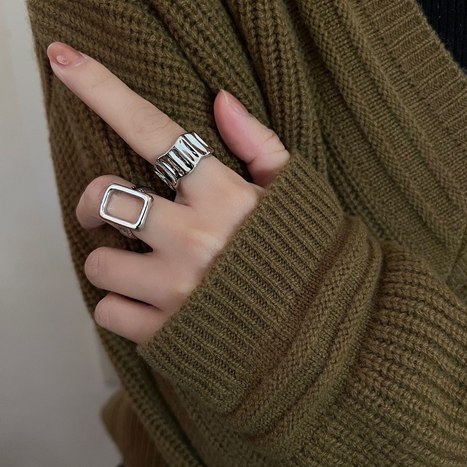 Jewelry Future Jewelry Rings Open Size Chrome Ring (Size 7-13) Size ONE SIZE - 4 Thumbnail