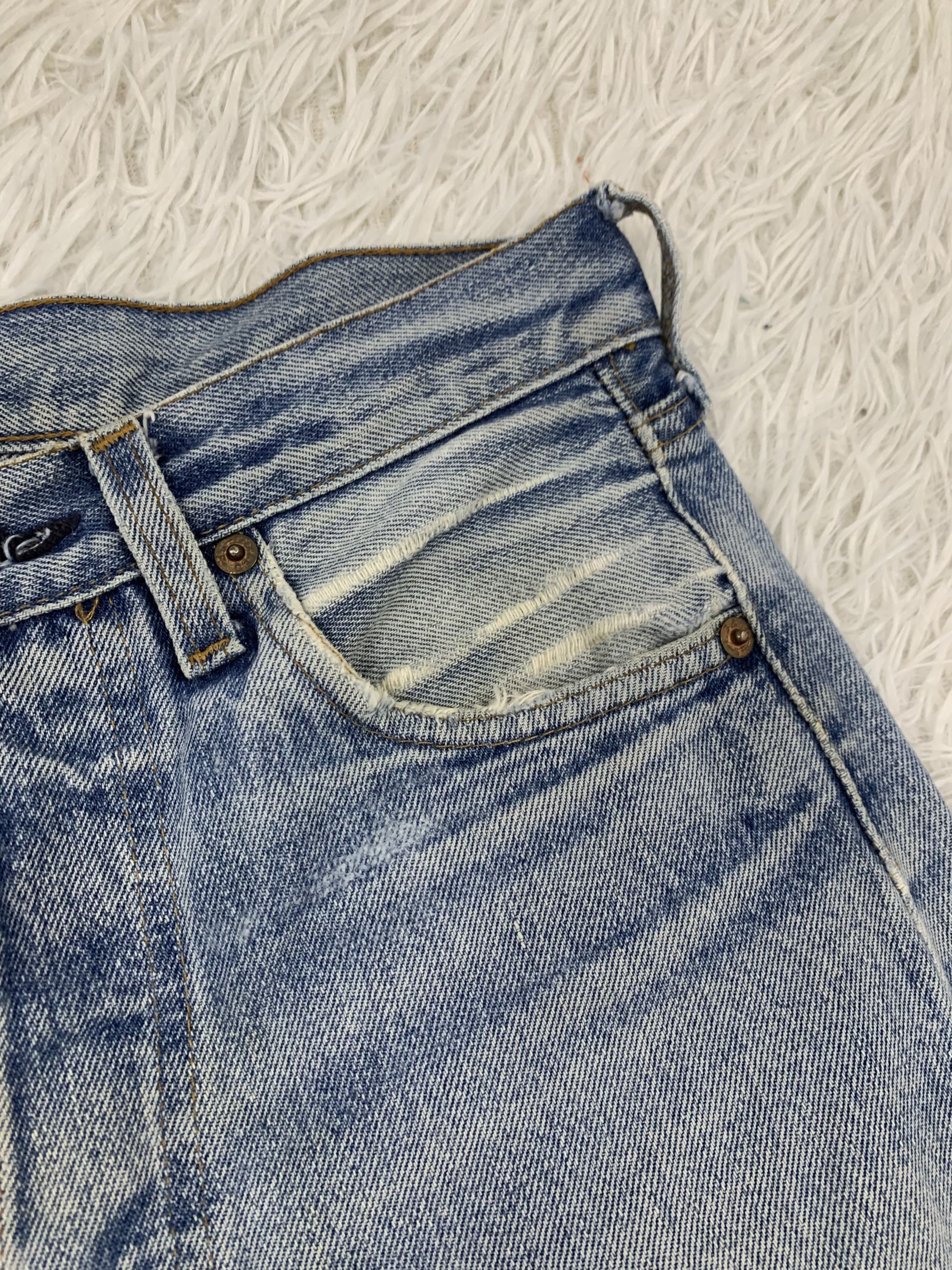 Levi's Vtg 80s Levi's 501 Selfedge Jeans Pant Button 524 Size US 28 / EU 44 - 4 Thumbnail