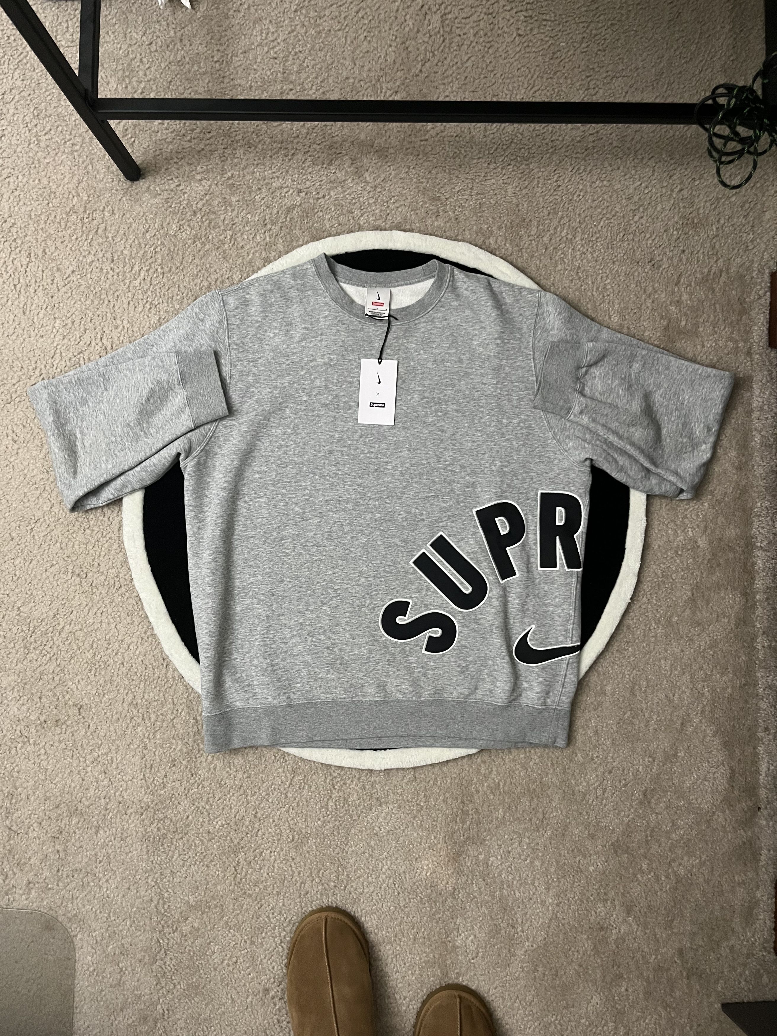 Nike × Supreme SUPREME NIKE ARC CREWNECK GREY | Grailed
