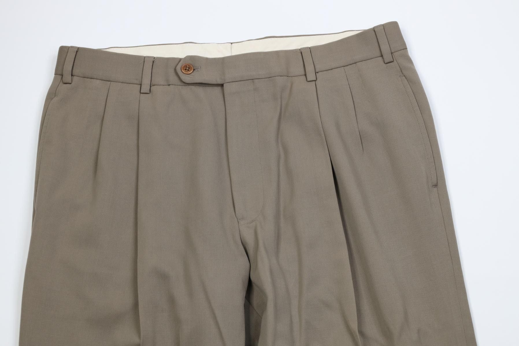 Brooks Brothers Vintage 90s Y2K Brooks Brothers Wide Leg Chino Pants Brown Size US 34 / EU 50 - 2 Thumbnail