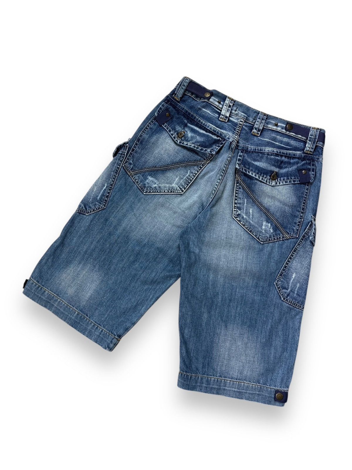 Dolce & Gabbana × Vintage Vintage Y2K Dolce & Gabbana Denim Cargo Shorts Size US 30 / EU 46 - 12 Thumbnail