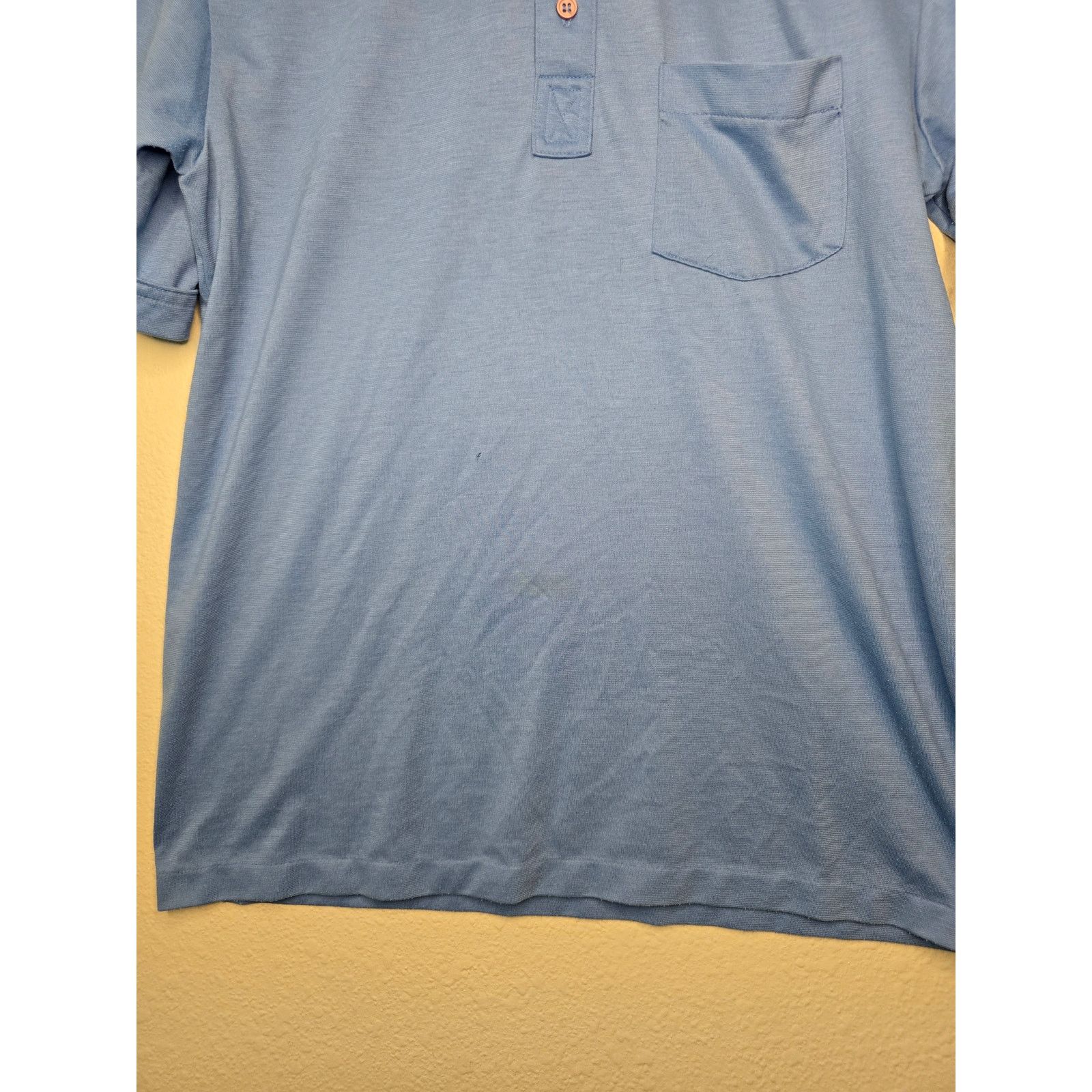 Vintage Vintage BJ Barnett Polo Mens Medium Blue Pocket Shirt 80s Size US M / EU 48-50 / 2 - 3 Thumbnail